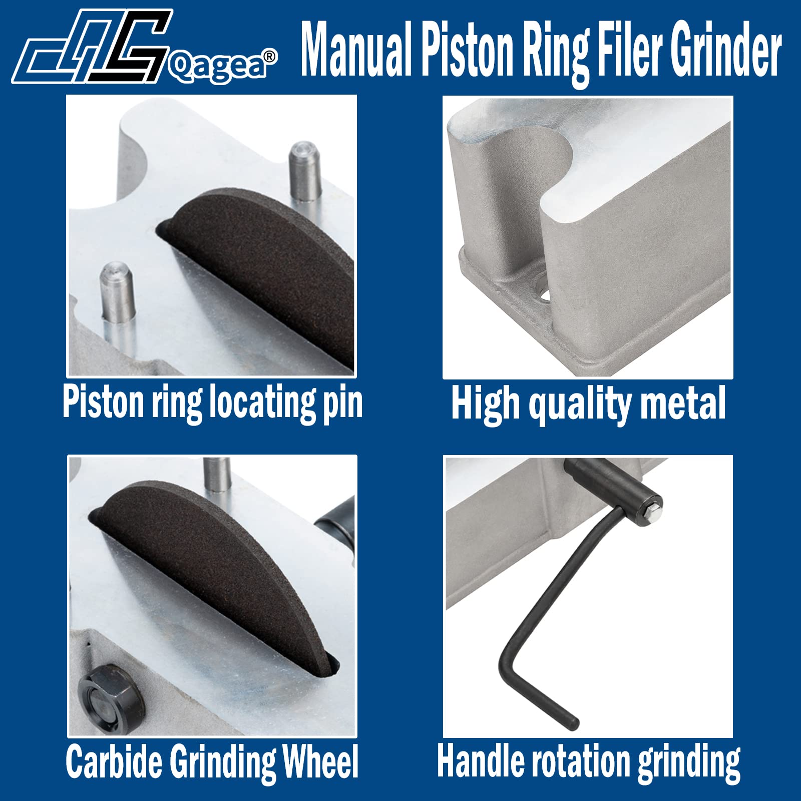 Manual Piston Ring Filer Includes 120 Grit Carbide Grinding Wheel Replace 66785 66786
