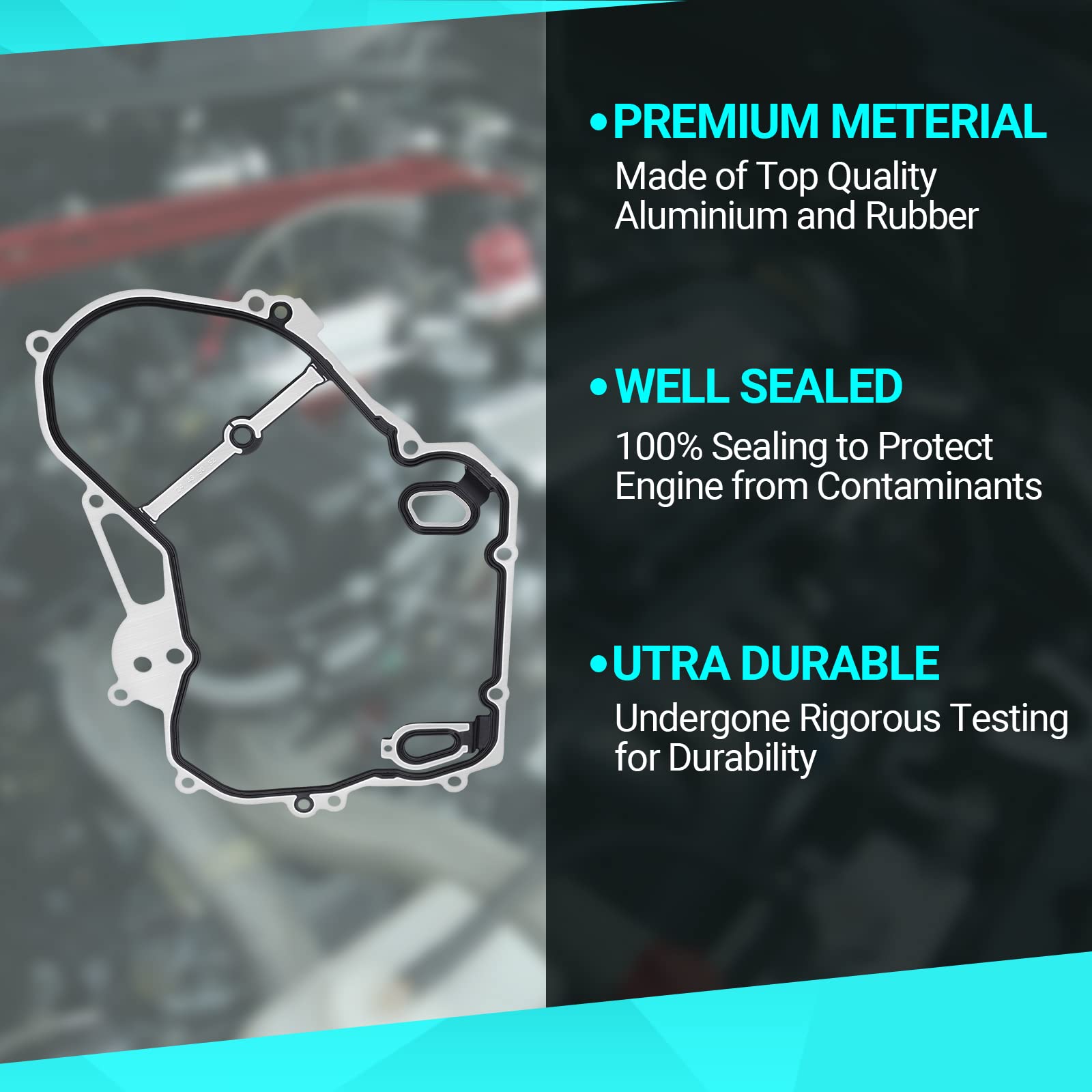 Timing Cover Gasket Kit - Compatible With 2.0L 2.4L Chevrolet Cobalt, Equinox, Hhr, Malibu, Gmc Terrain, Buick Regal, Verano - Replace Tcs46079, 24435052