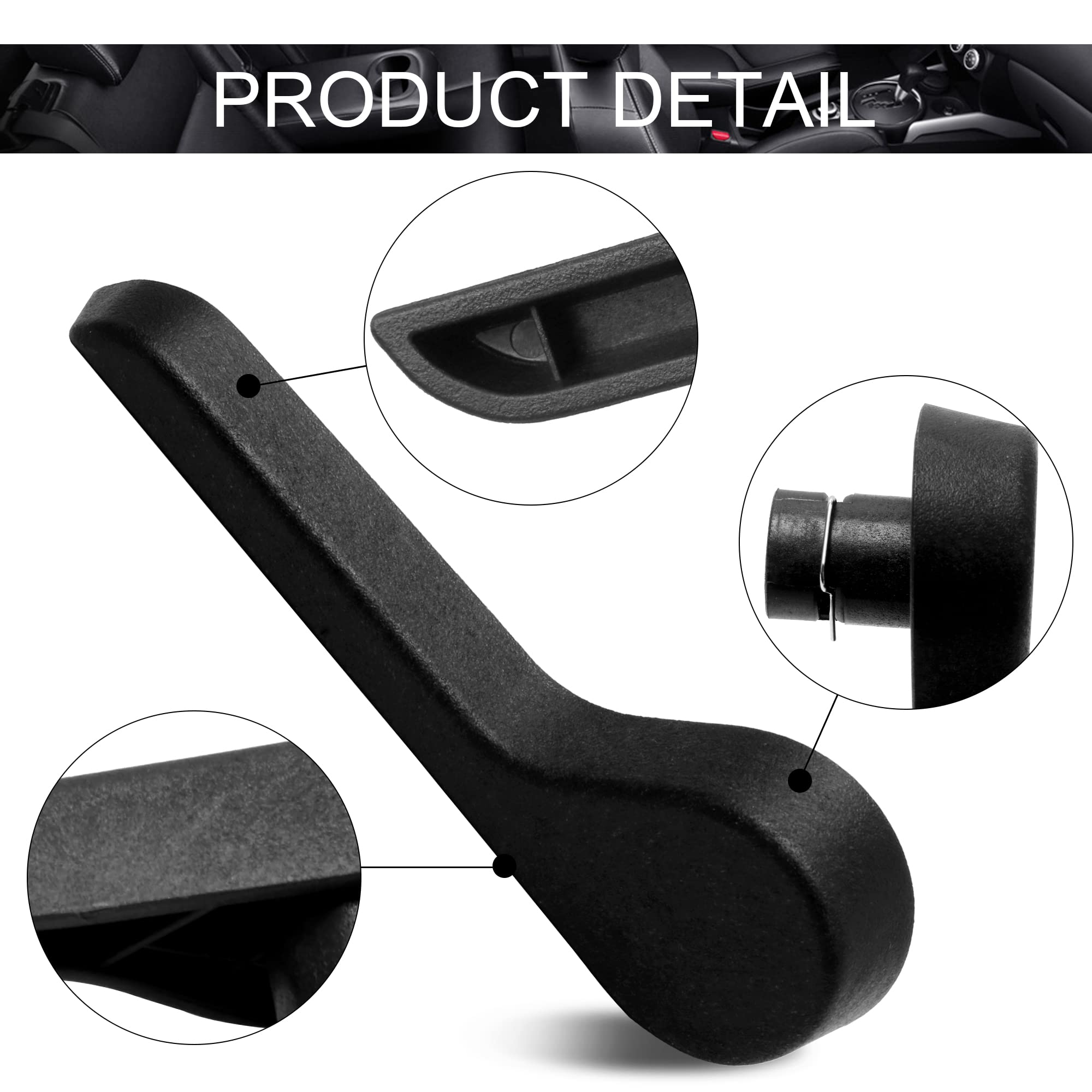 Seat Recliner Handle Lh Driver Side Front Ebony For Chevy Silverado Gmc Pickup Truck Suv 2007-2014 Oe Gm-2511A-Fl (Black)