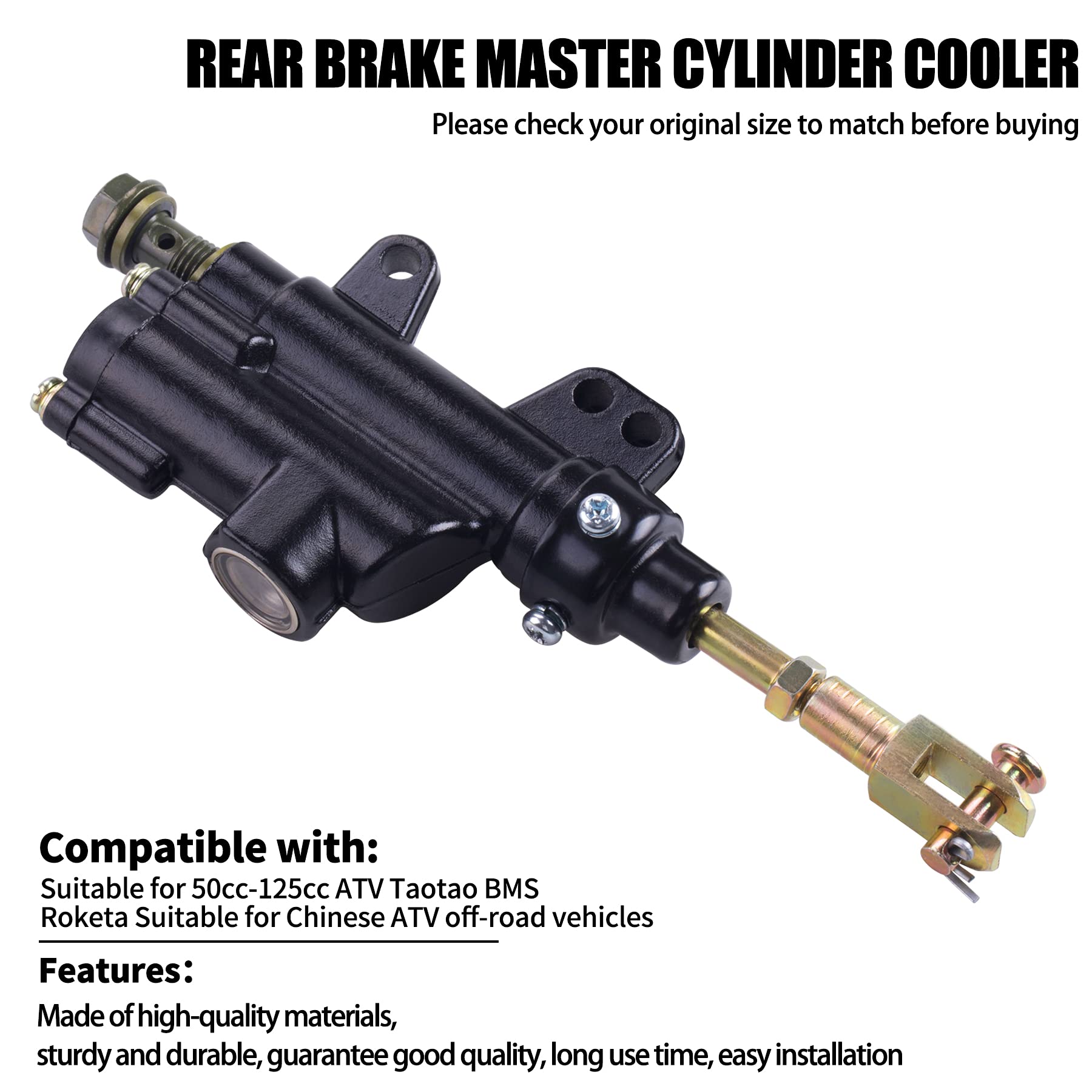 Cncmotok Rear Brake Master Cylinder Coolster 10Mm For 50Cc-125Cc Atvs Taotao Bms Roketa For Chinese Atv Dirtbike