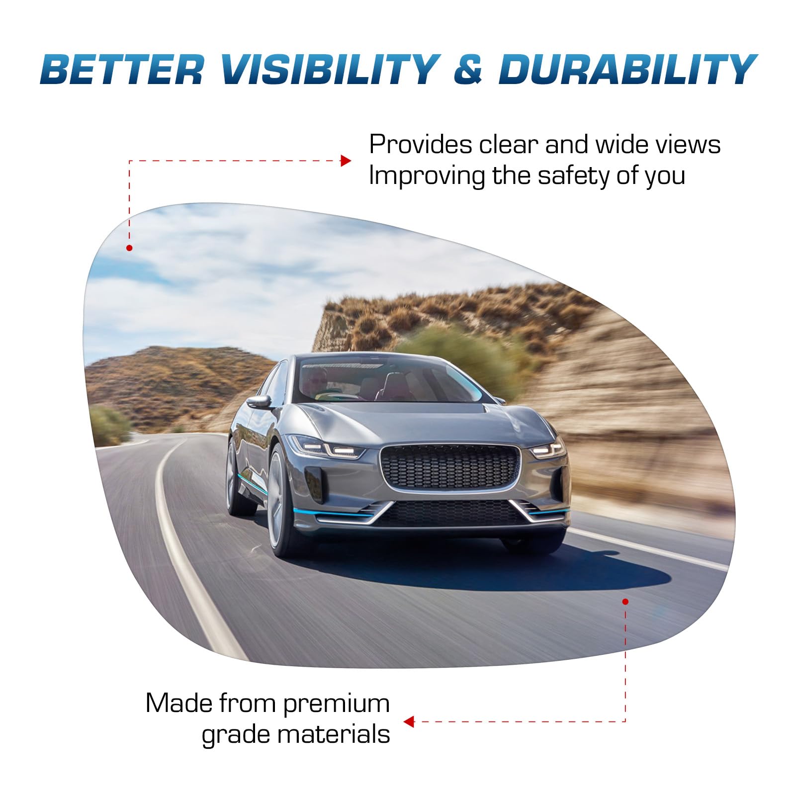 Youxmoto Passenger Right Side Heated Mirror Glass Replacement 2005-2010 Fit For Volkswagen Fit For VW R32 EOS GTI Rabbit Jetta P