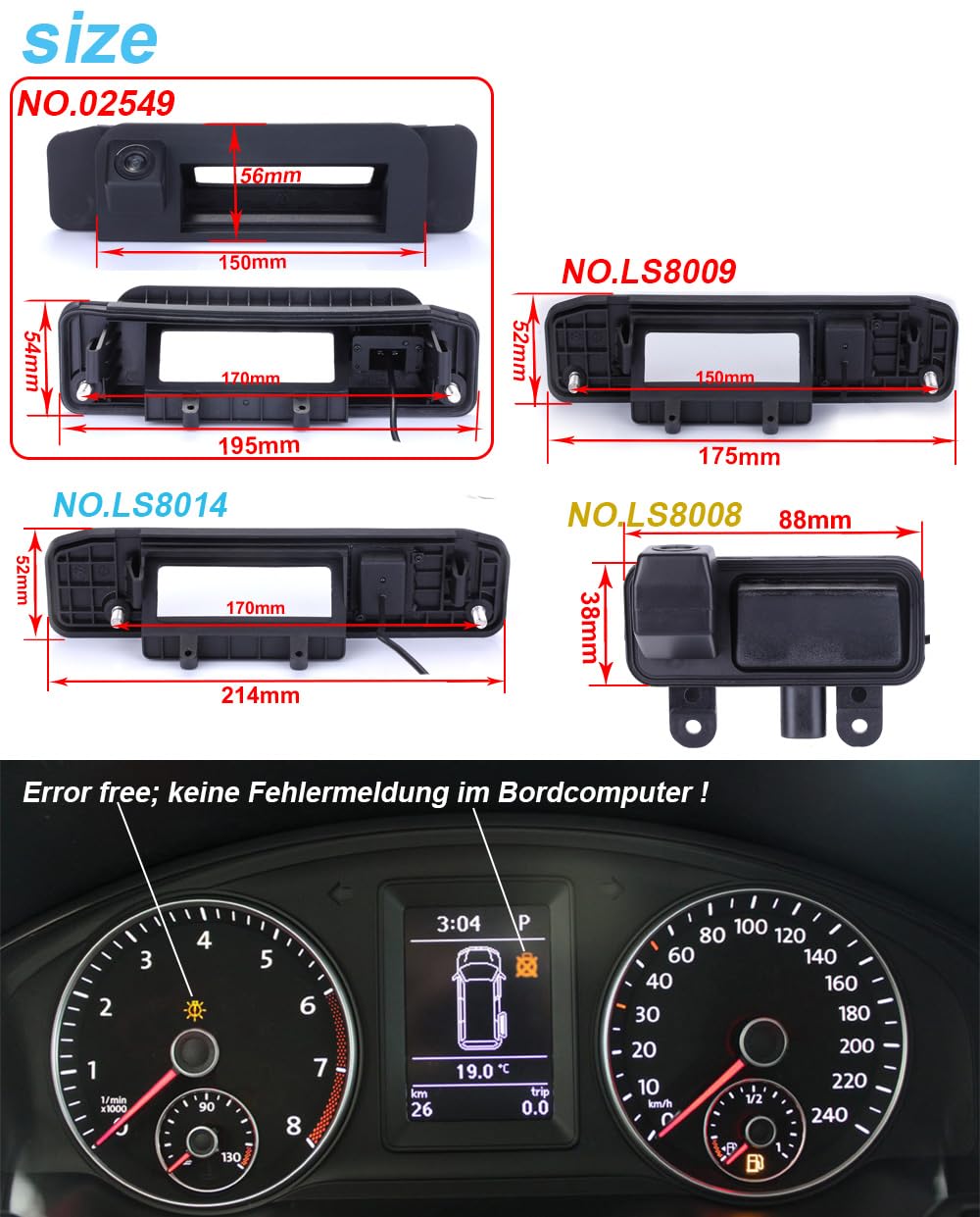 Rear View Back Up Parking Car Camera For Mercedes Benz A C Gl Gla Glc Ml M V Class Vito Kasten Tourer W447 W448 114Cdi 119Cdi V2