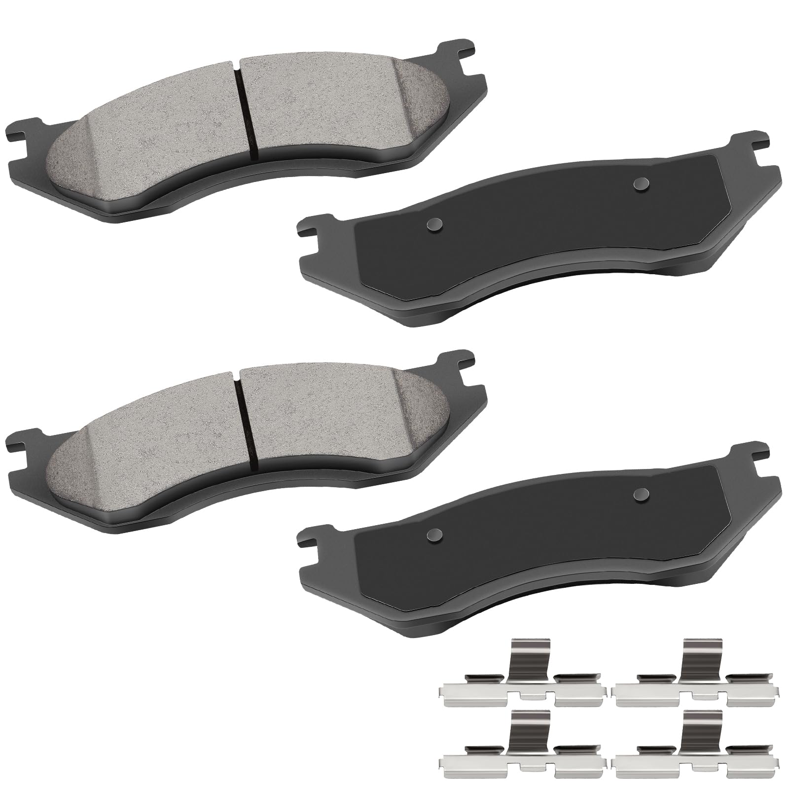 Cciyu D966 Front Ceramic Brake Pads Kits 4Pcs Fit For 2003-2006 For Dodge For Durango,2002-2005 For Dodge For Ram 1500
