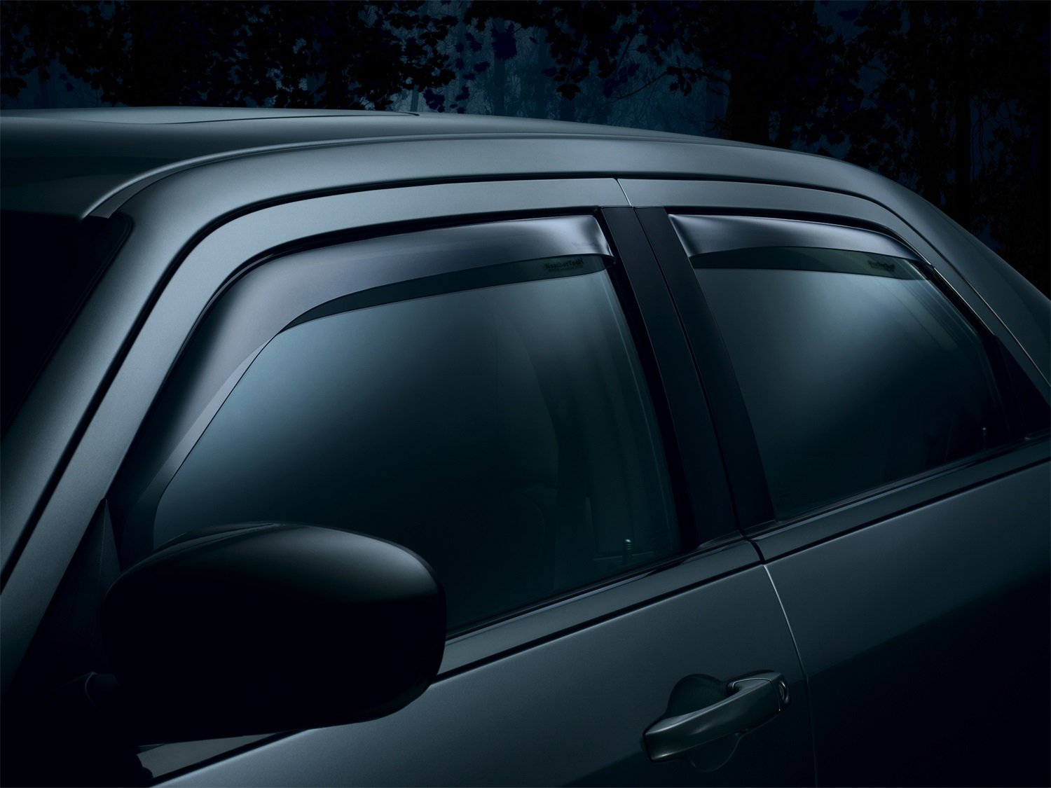 Weathertech Custom Fit Side Window Deflectors For Volvo Xc90 - (82322), Front & Rear Set - Dark Tint