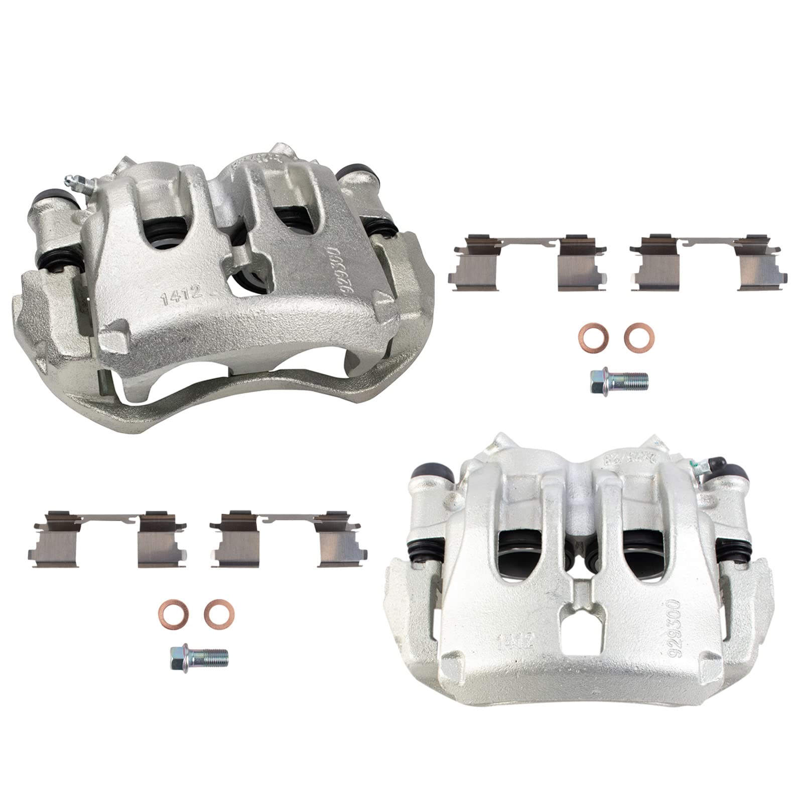 Trq Front Brake Caliper Set Compatible With 2007-2009 Dodge Sprinter 3500 2007-2018 Freightliner 2010-2018 Mercedes-Benz