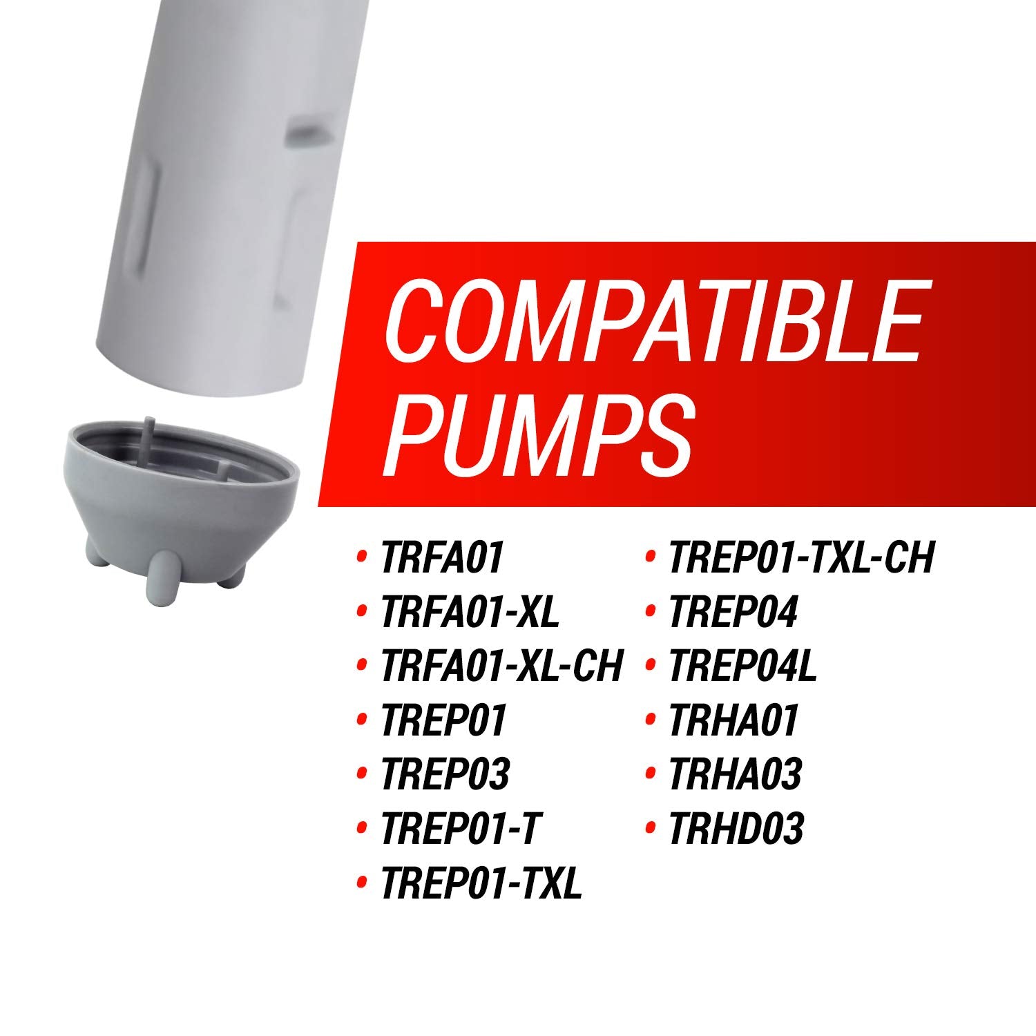 Tera Pump Replacement Housing Cap For Most Models (Trep01, Trep03, Trep01-T, Trfa01, Trfa01-Xl & More)