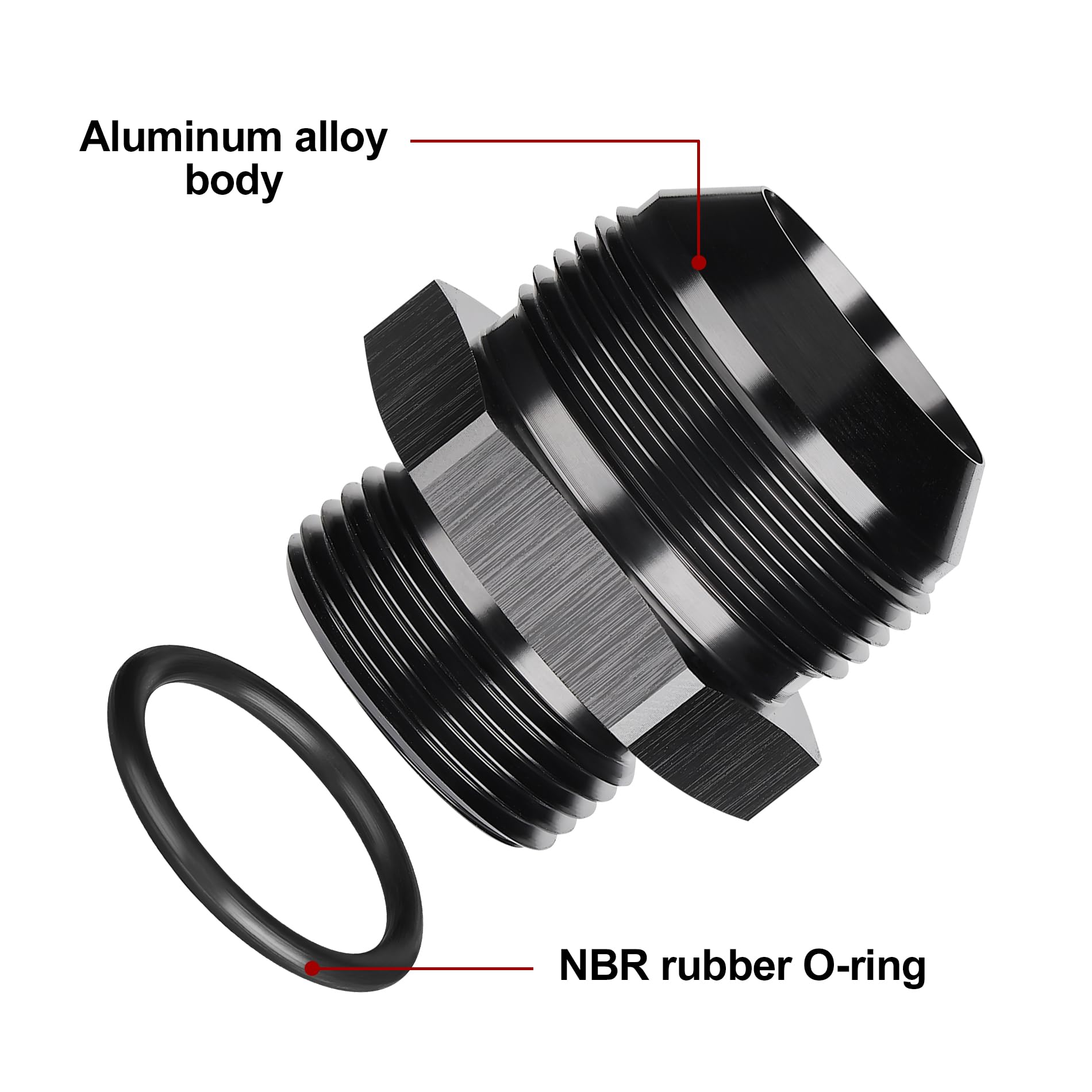 Evil Energy 20An Flare To An16 Orb Male O-Ring Fitting Adapter
