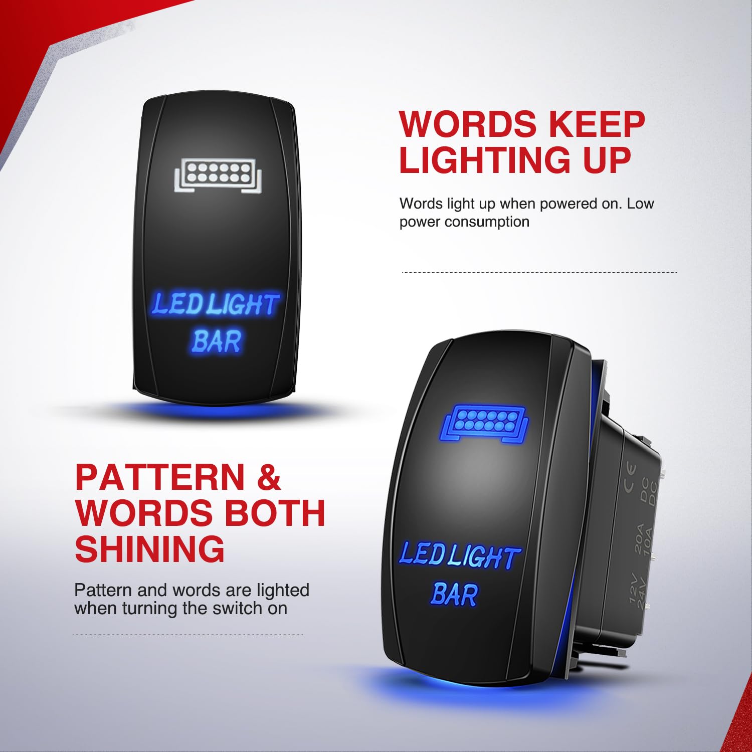 Nilight Wiring Harness Kit Nylon 12 Awg 2 Leads 12V 5Pin Rocker Switch Laser On Off Power Relay Blade Fuse For Led Light Bar Off