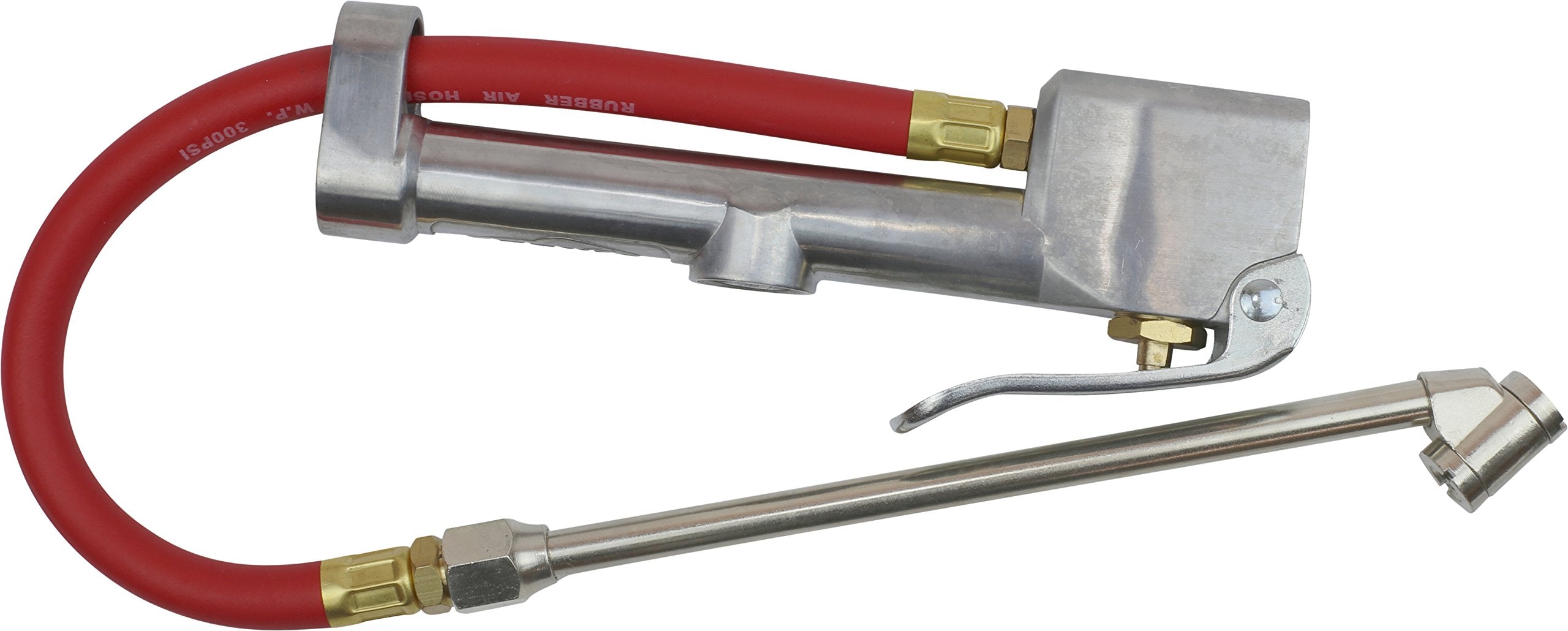 EPAuto Commercial Grade Dual Head Tire Inflator Gauge with Air Hose, 1/4'' NPT, 12'' Rubber Hose, 10-160 PSI