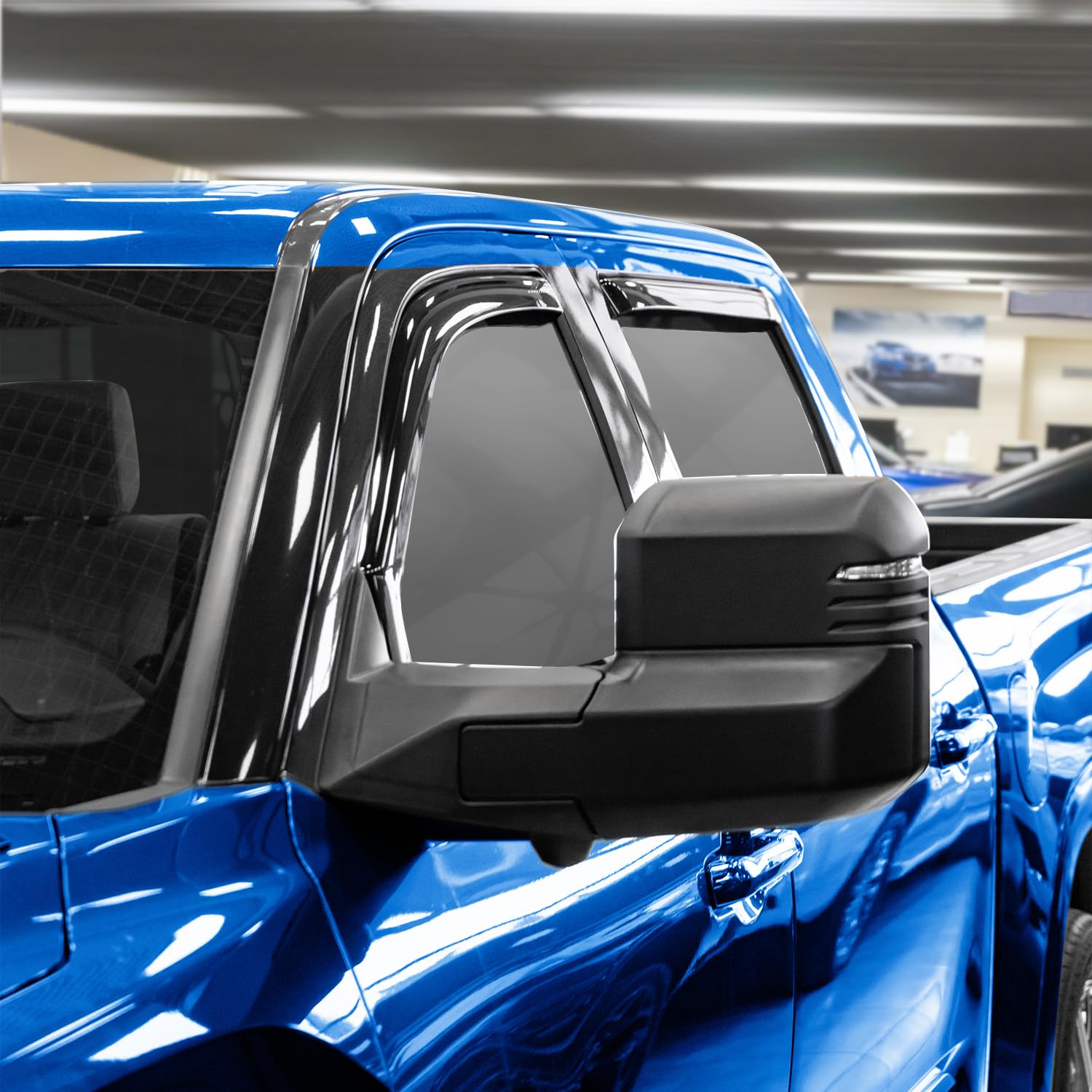 Goodyear Shatterproof In-Channel Window Deflectors For Toyota Tundra 2022-2025 Crewmax, Rain Guards, Window Visors For Cars, Ven