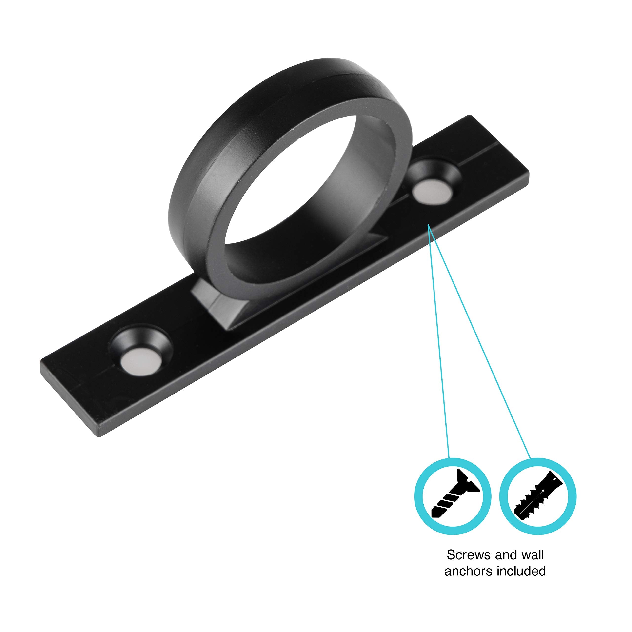Dura Faucet Df-Sa155-Mb Rv Shower Hose Guide Ring - Mounting Screws Included (Matte Black)