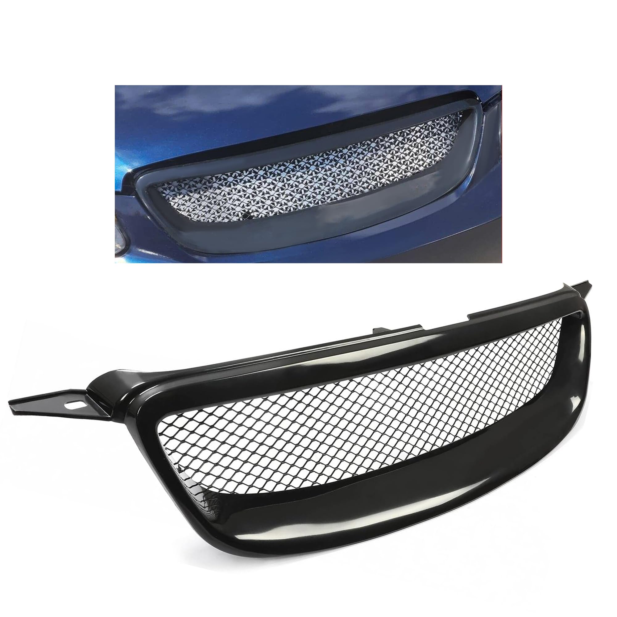 Kuafu Front Bumper Grill Compatilbe With 2003-2007 Toyota Corolla Ce/Le/S/Xrs Sedan 4-Door Front Hood Grille Black