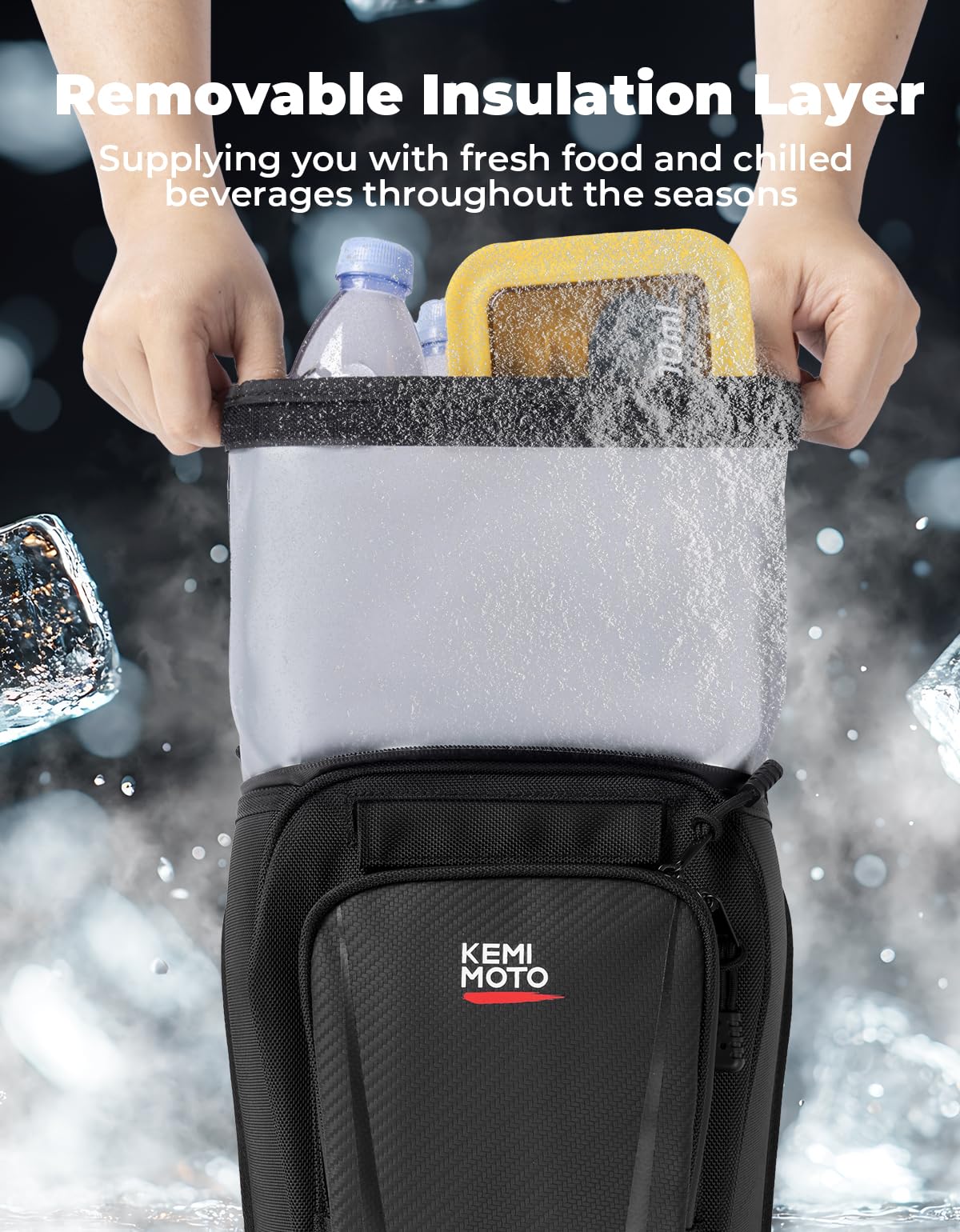 KEMIMOTO X3 Center Storage Bag with Two Hydration Backpacks Updated Storage Shoulder Console Cargo Bag Seat Center Compatible wi