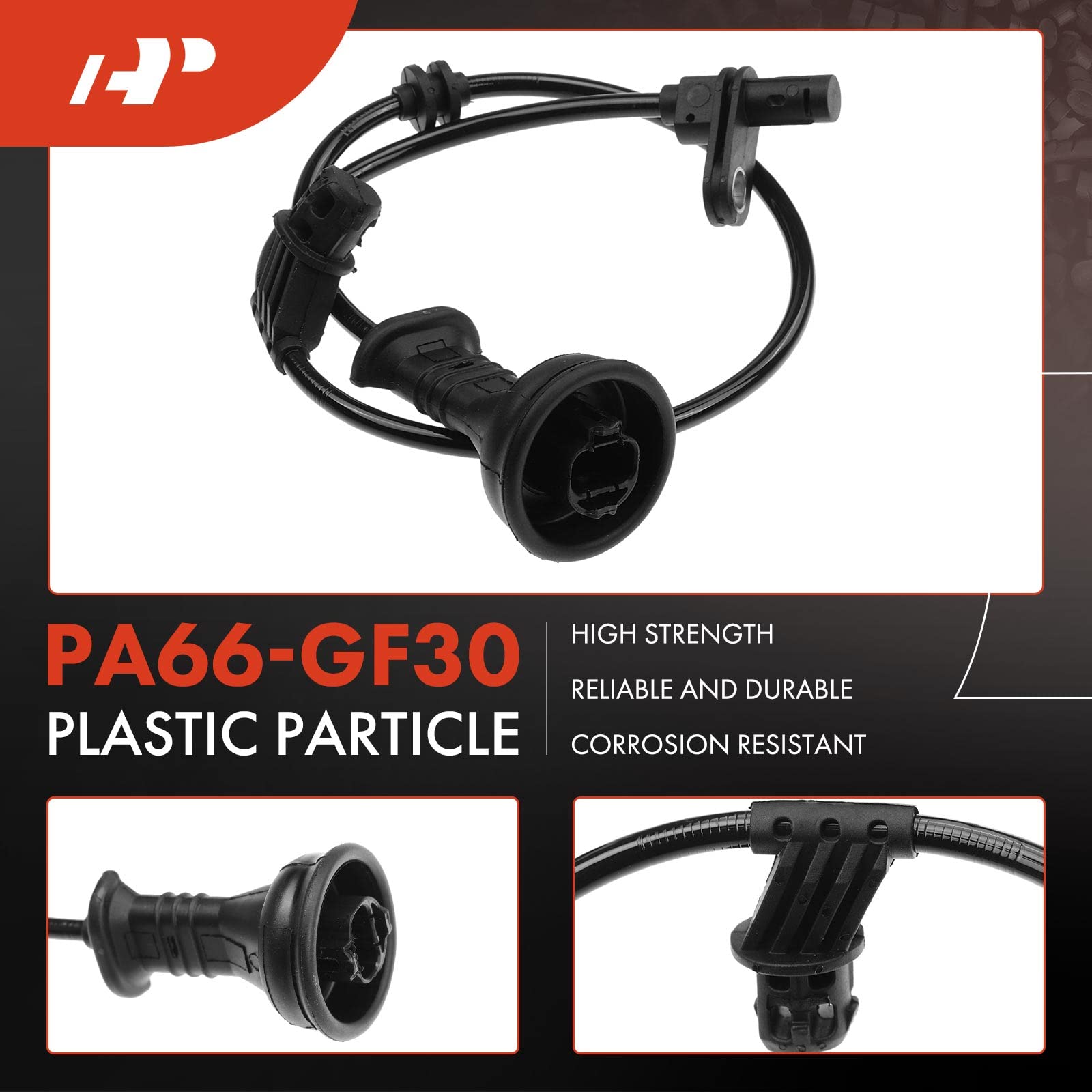 A-Premium ABS Wheel Speed Sensor Compatible with Mercedes-Benz Models - B200 2006 2007 2008 2009 2010 2011 - Rear Driver or Passenger, Replace# 1695401217, 1695400817