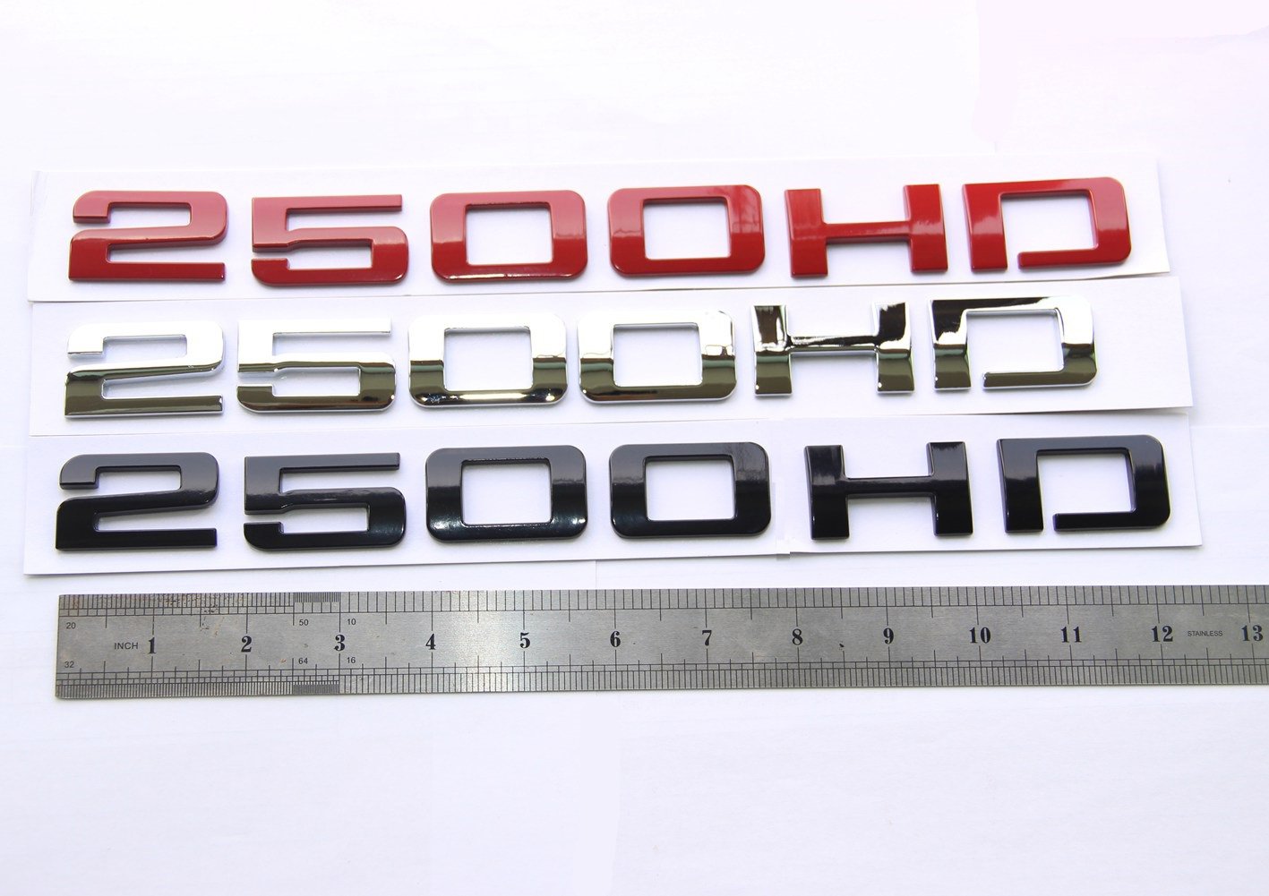 Yoaoo 2X OEM Black 2500Hd 2500 Hd Nameplates Emblems Badges Alloy Glossy for Gm Silverado Sierra