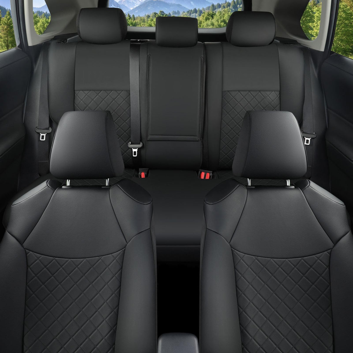 GIANT PANDA Custom Fit Full Set Car Seat Covers Fit for Toyota Corolla 2014 2015 2016 2017 2018 2019 L LE LE EcO XLE Sedan, Fron