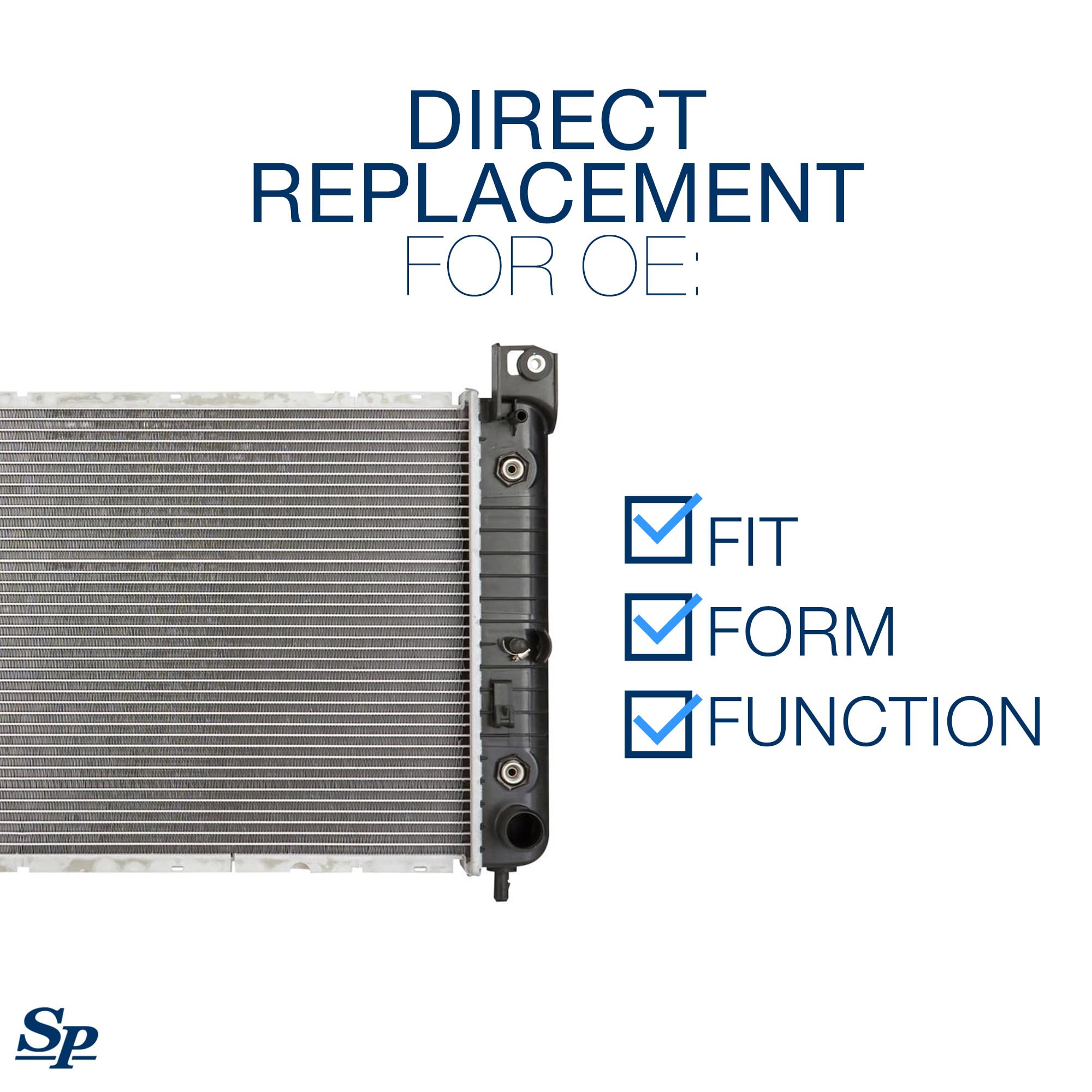 Spectra Premium CU2370 Radiator With TOC and EOC - 34-1/16'' Core Compatible With Chevrolet Silverado, GMC and Cadillac