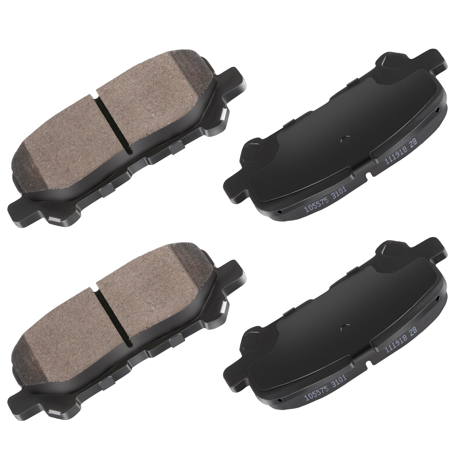 Cciyu D1585 Rear Ceramic Brake Pads Kits 4Pcs Fit For 2014-2017 For Acura Mdx,2012-2019 For Honda Pilot,2017-2019 For Honda Ridg