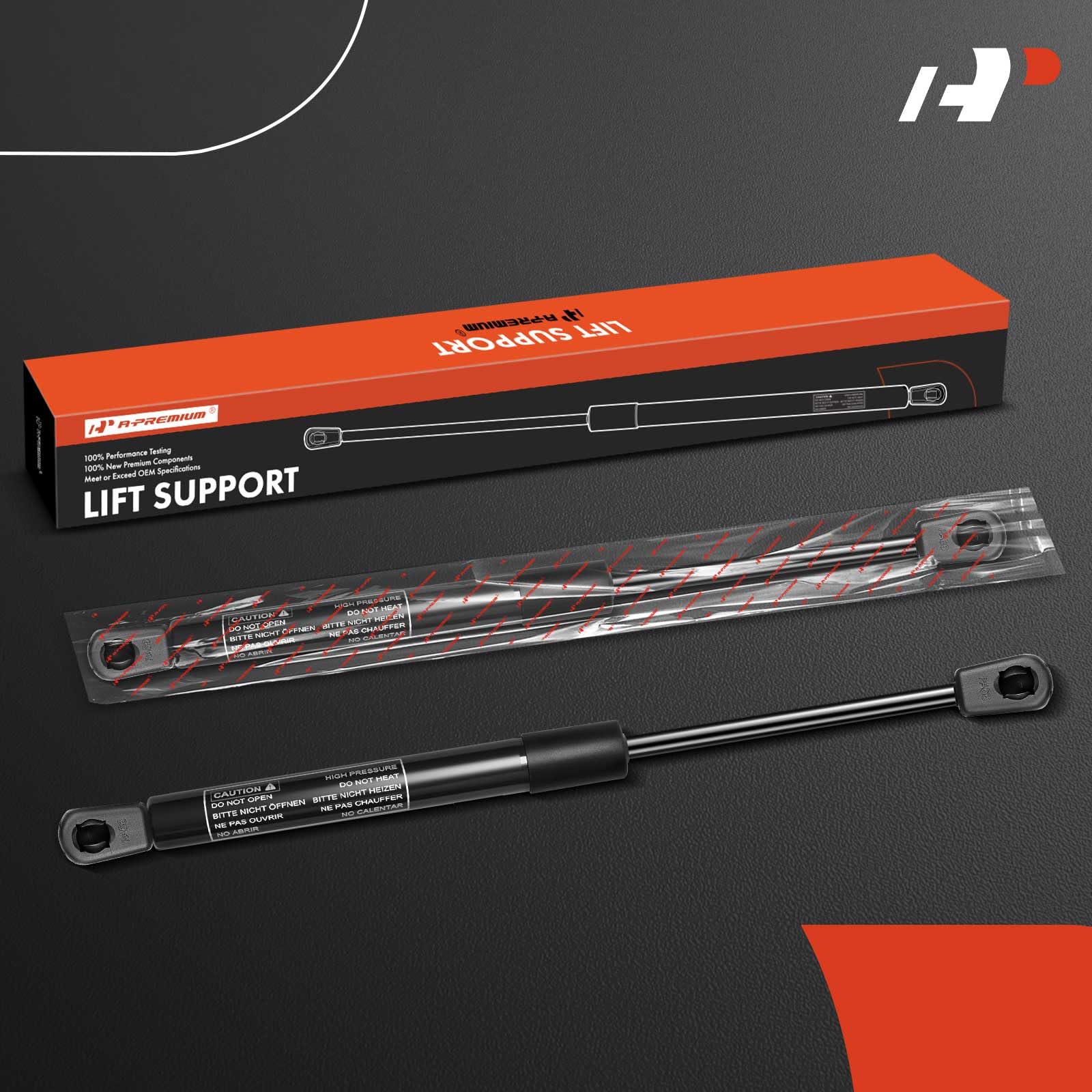 A-Premium Front Hood Lift Supports Struts Shocks Compatible With Select Honda Models - Accord 1998 1999 2000 2001 2002 - Replace