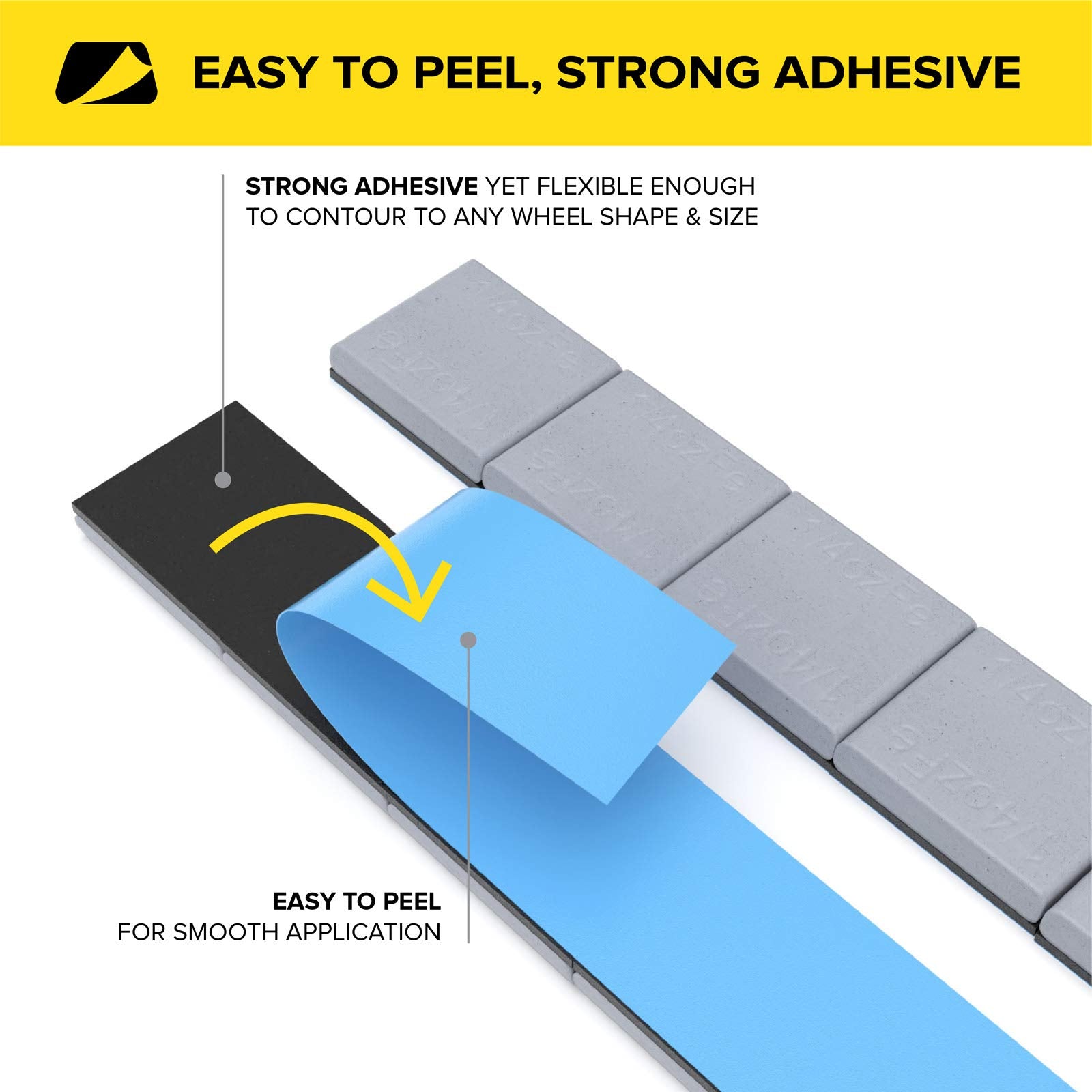 Stancemagic - 0.25Oz 1/4Oz - Gray Adhesive Stick On Wheel Weights, Easy Peel, Low Profile, Zinc Plated Steel Balancing Weights For Cars Bikes Atv Utv, 3.75 Lb Box (60Oz), Contains 240 Pieces