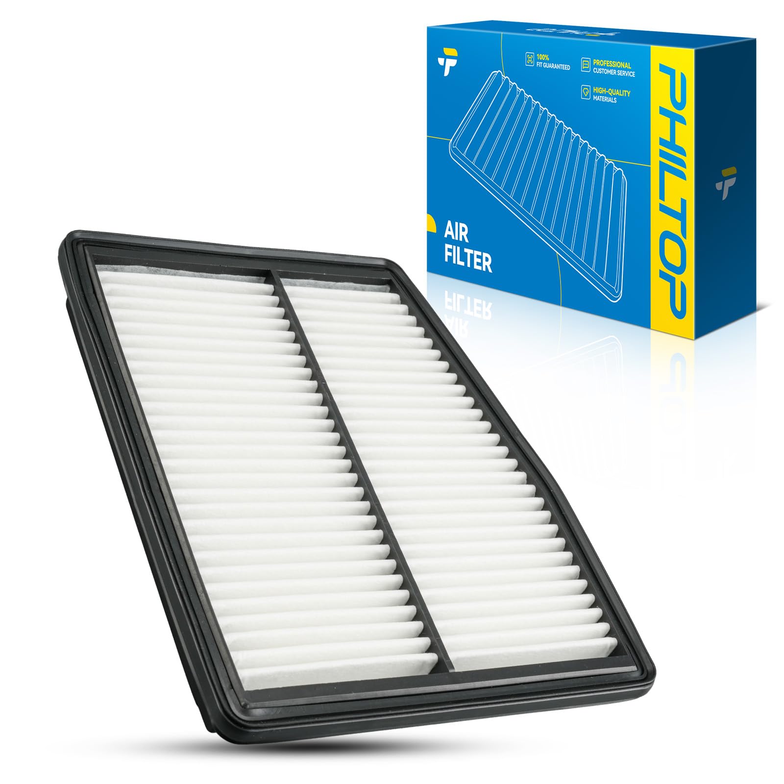 Philtop Engine Air Filter Ca11010 Replacement For Acura Mdx 2010-2013, Zdx 2010-2013, 3.7L, Rigid Panel