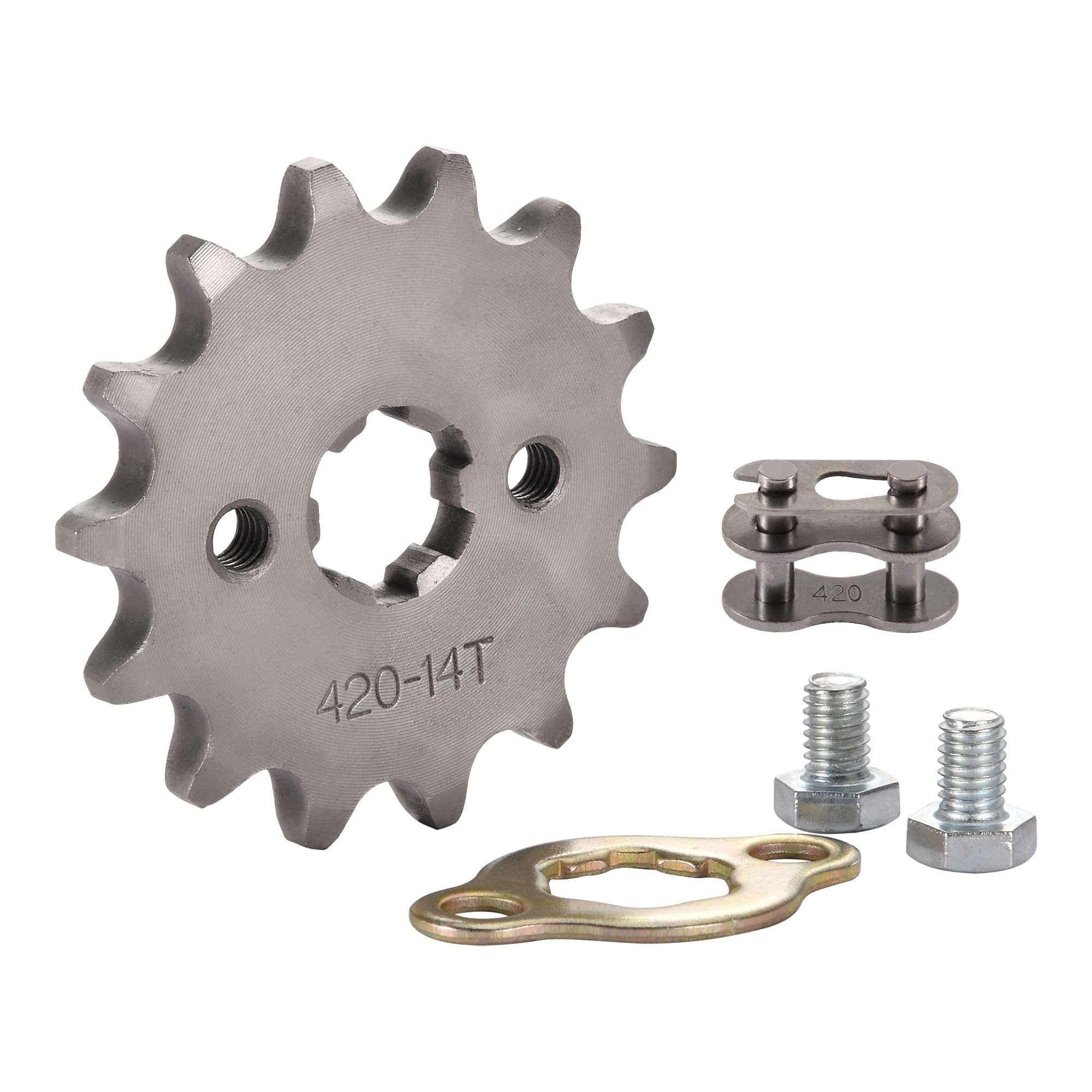 Woostar Motorcycle 420-14T Front Sprocket 17Mm For 50Cc 70Cc 90Cc 110Cc 125Cc Dirt Pit Bike Mini Bike Atv 4 Wheeler Moped