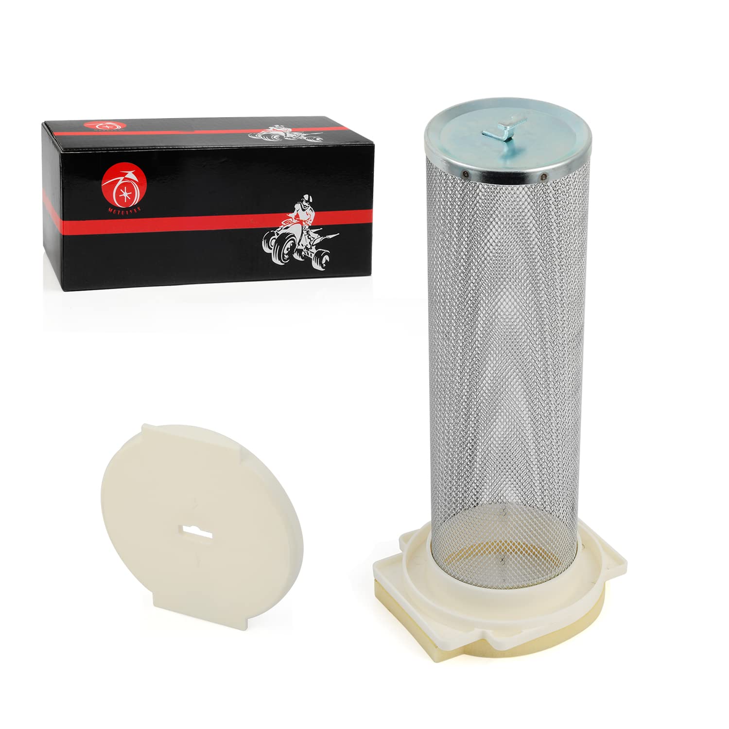Moto1988 Air Filter Cage Guide + End Cap For Yamaha Warrior Raptor Wolverine 350 Yfm 350 Grizzly 600 660 Yfm600 660 1987-2013