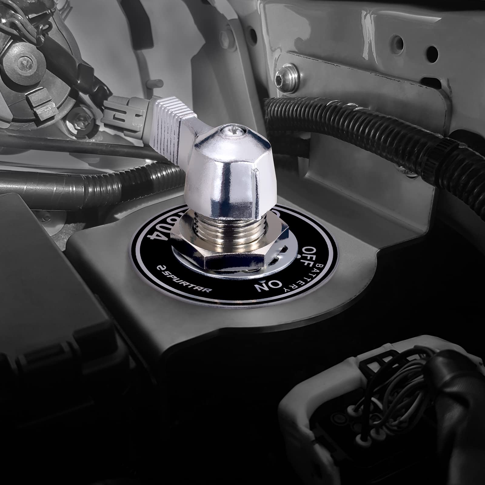 Spurtar Battery Disconnect Switch 12-48V Battery Shut Off Switch 200A High Current Master Battery Power Cut Isolator Kill Switch