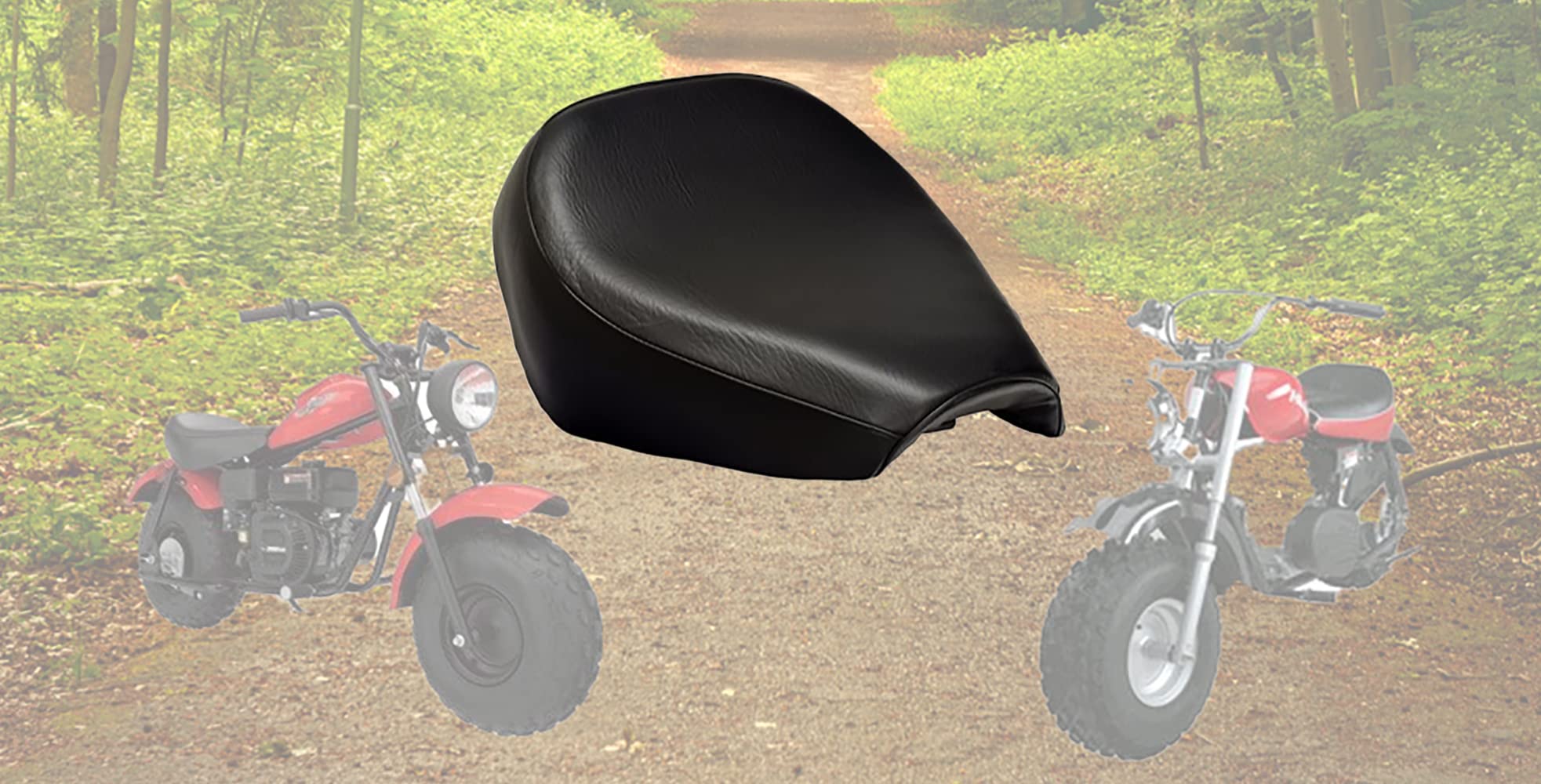 Alveytech Black Replacement Seat - Fits 196Cc 6.5Hp Massimo Mb200, Baja Heat Warrior Mb165 & Mb200 Motorsports, Falcon 200, Trailmaster Mb200-1, Mb200-2, Bennche Mb200 Mini Gas Bike