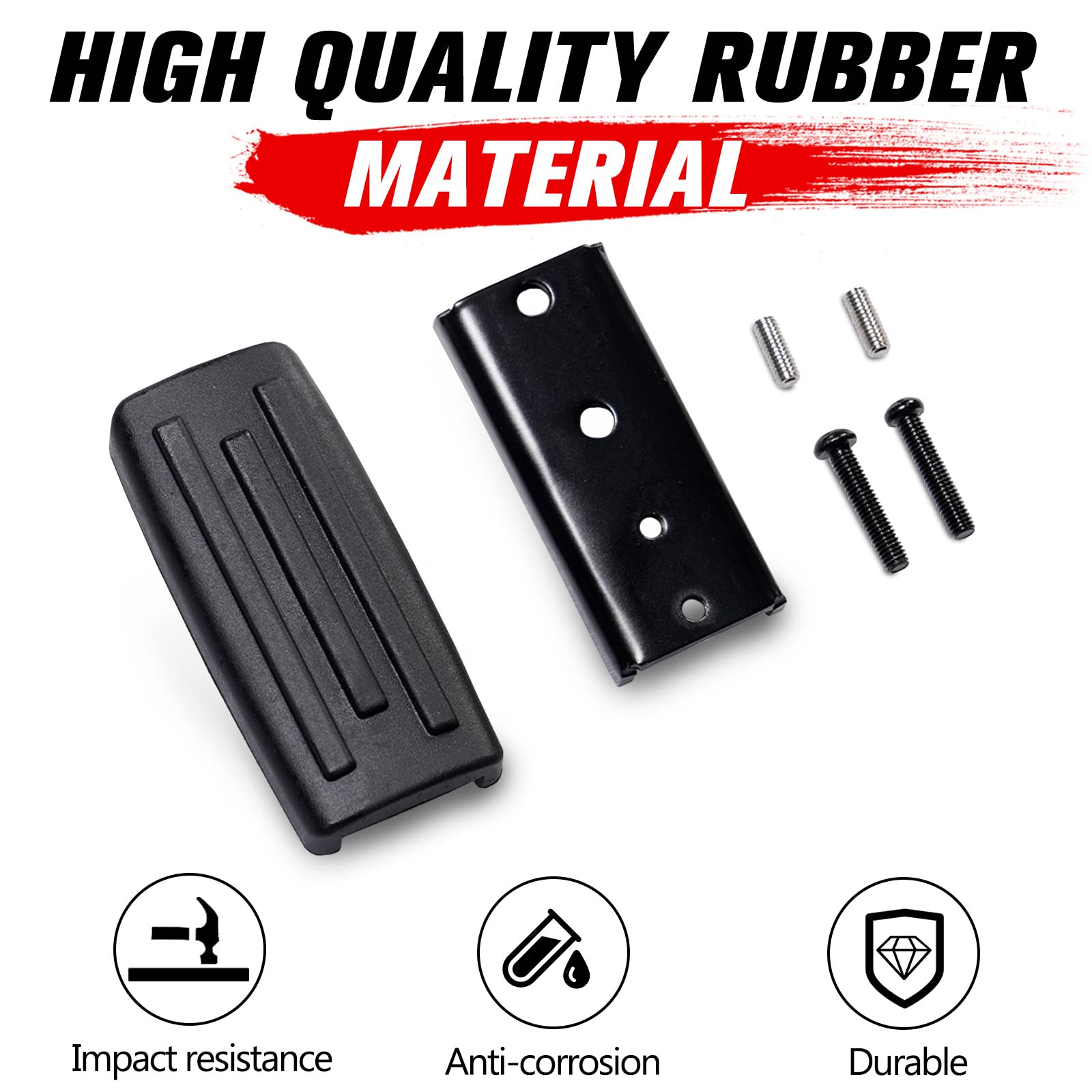 A & Utv Pro Larger Brake Pedal For Can Am Ryker All Models, Extended Brake Foot Rest Peg Footboards Accessories, Black, 1Pc