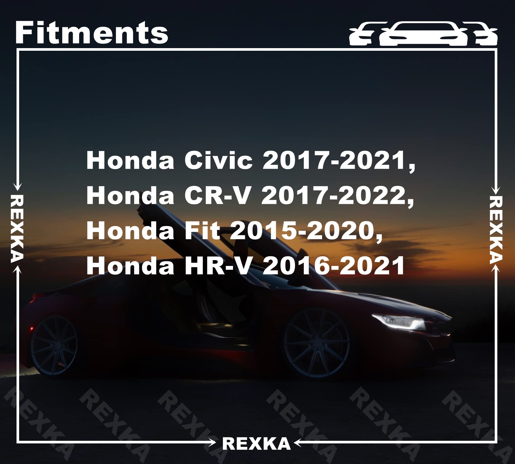 Rexka 20Pcs Tailgate Spoiler Clip 91513-T6A-003 Compatible With Honda Civic, Cr-V, Fit, Hr-V