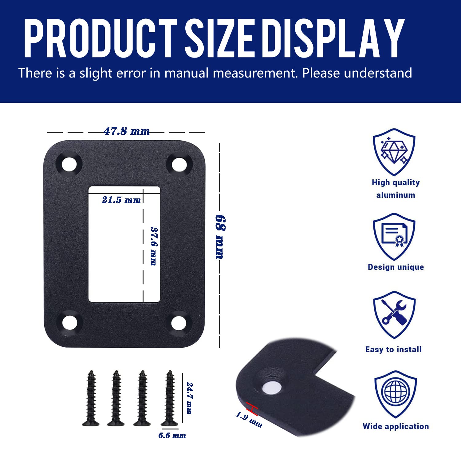 Rocker Switch Panel Housing Holder For Car Boat Rv Truck - Anodized Aluminium