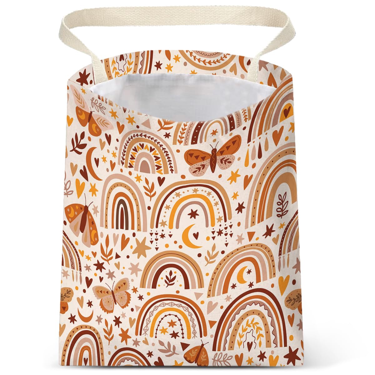 IRADA Car Trash Bag Hanging No Snap Small Garbage Bag for Car Back Seat Cute Printed Onehanded Strap Trash Bags Car Accessories