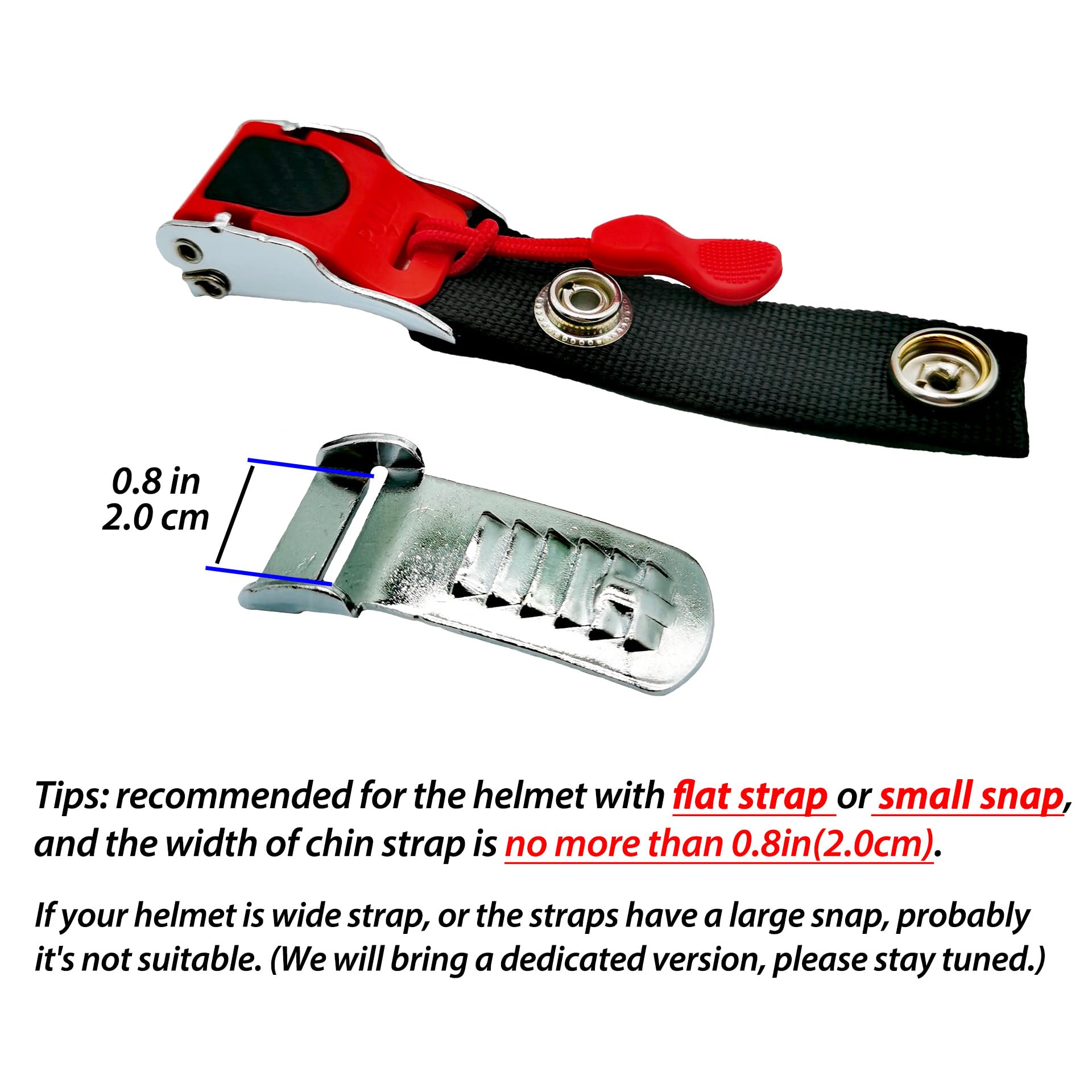 ZYRELYNX Helmet Quick Release Buckle Kit, Metal Helmet Chin Strap Adapter, Install Without Removing Double D-Ring Strap Snap, Co