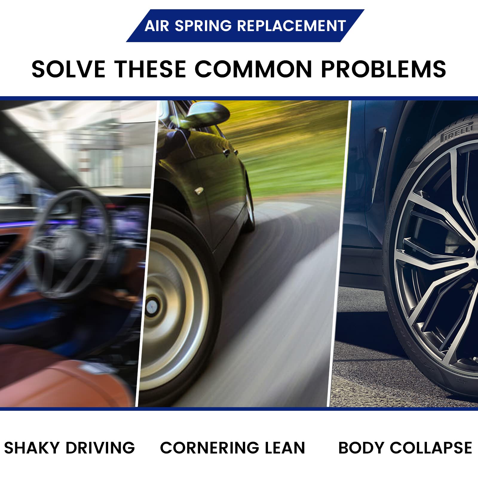 KEIYSHOLCK Rear Left Air Spring Suspension Bags Replacement for Benz CLS350 CLS400 CLS500 CLS550 CLS63 AMG E200 E250 E300 E350 E
