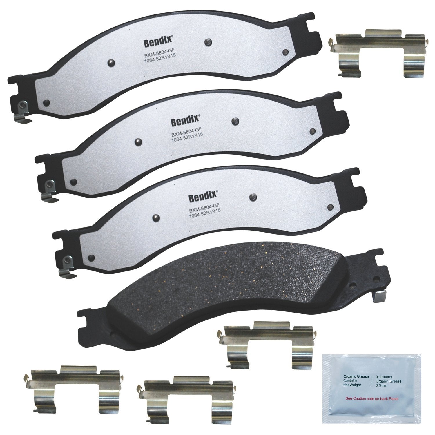 Bendix Fleet Metlok Mkd1064Fm Semi-Metallic Rear Brake Pads For Chevrolet C4500 Kodiak 2009-2003, C5500 Kodiak 2009-2003, Gmc C4