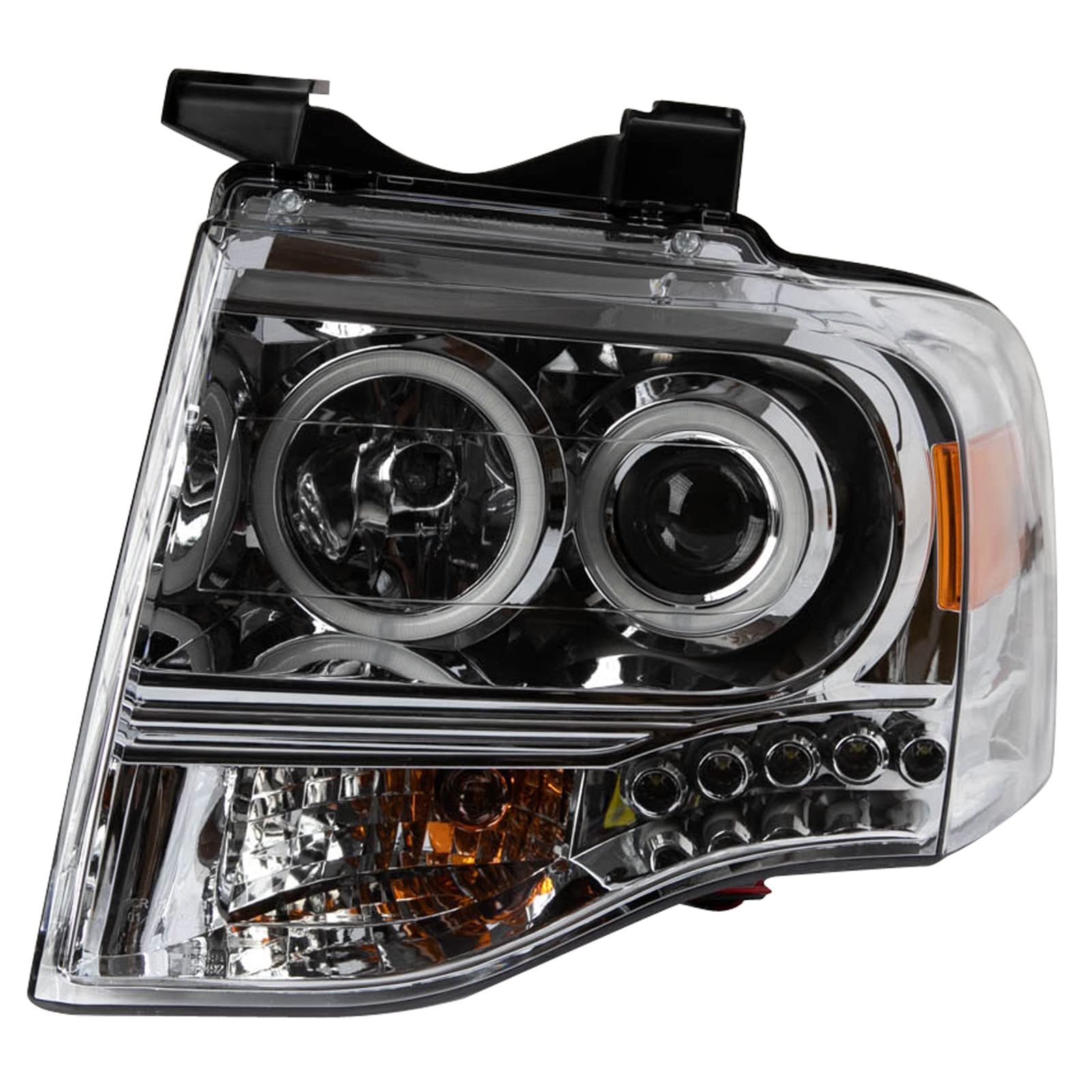 Trq Headlight Assembly Set Headlights Driver & Passenger Side Halogen Compatible With 2007-2014 Ford Expedition Fo2502226 Fo2502