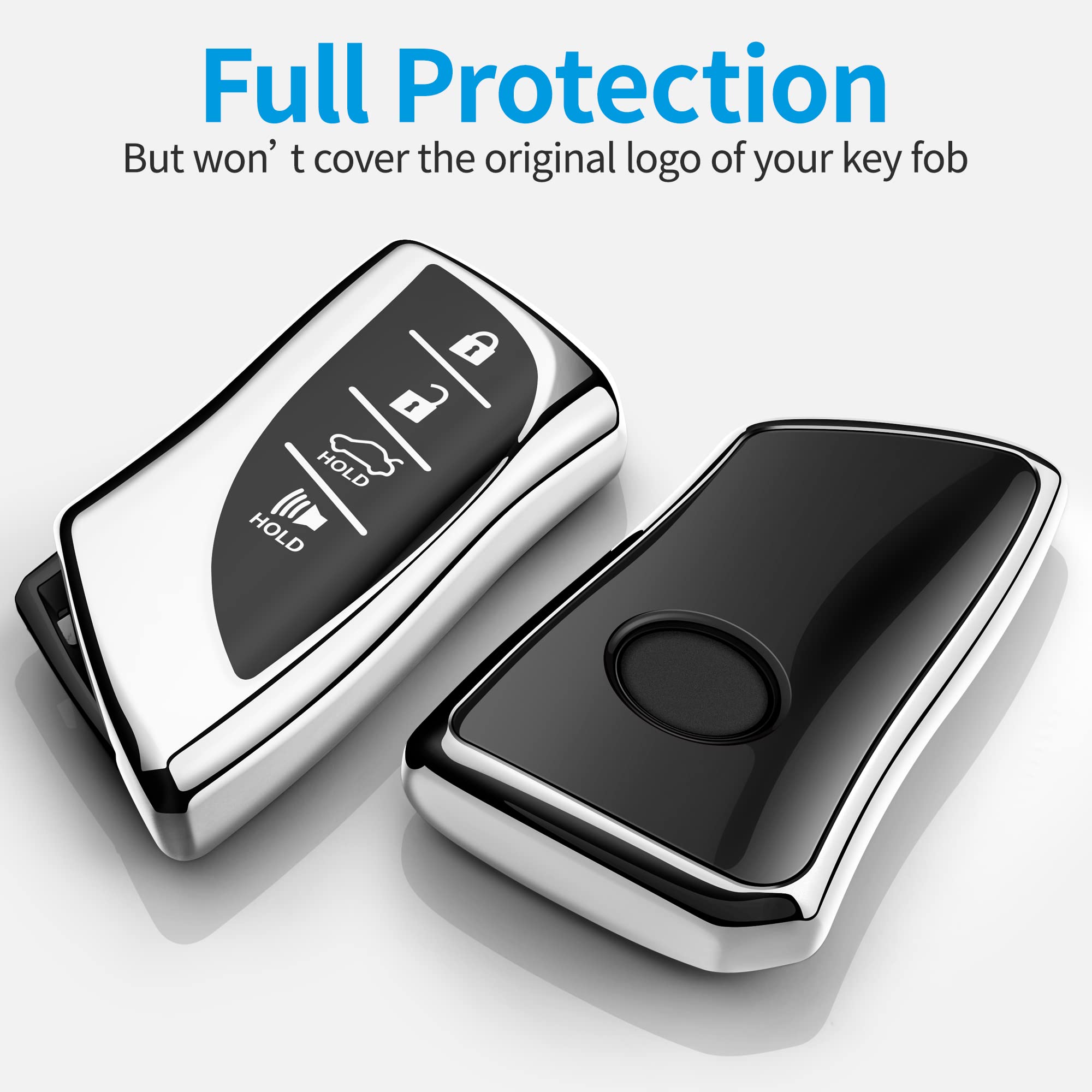 Tukellen For Lexus Key Fob Cover, Premium Soft Tpu Full Protection Key Fob Case For Lexus Es350 Es300H Ux200 Ls500 Ls500H Lc500