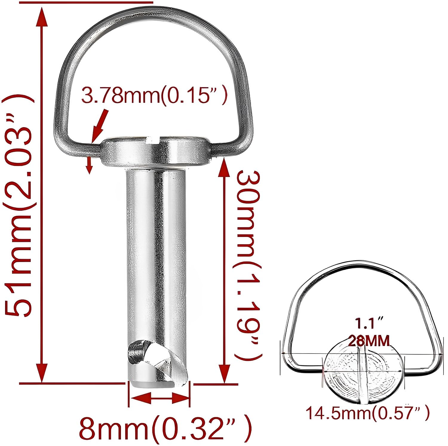 Langpu Fastener-1/4 Turn With Washers/Saddlebag Mounting Pin Bolts/Motorcycle Saddle Bag Fasteners Pins Compatible With Harley Touring Softail Road King Electra Street Glide All Years (Fasteners)