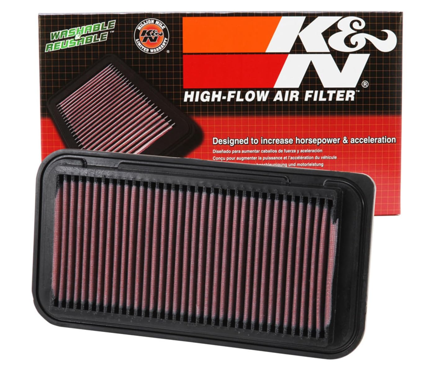 K&N High-Flow Original Lifetime Engine Air Filter: Increase Power: Premium, Washable: Compatible With 2000-2010 Lotus/Pontiac/Sc