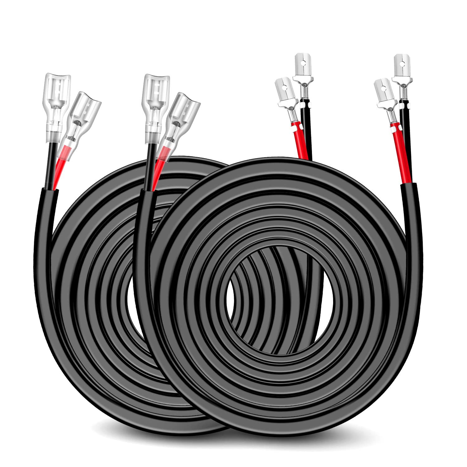 Nilight 2Pcs 16 Awg 20 Feet Wiring Harness Extension Kit For Led Light Bar Work Light Led Pods Off Road Lights Driving Fog Light