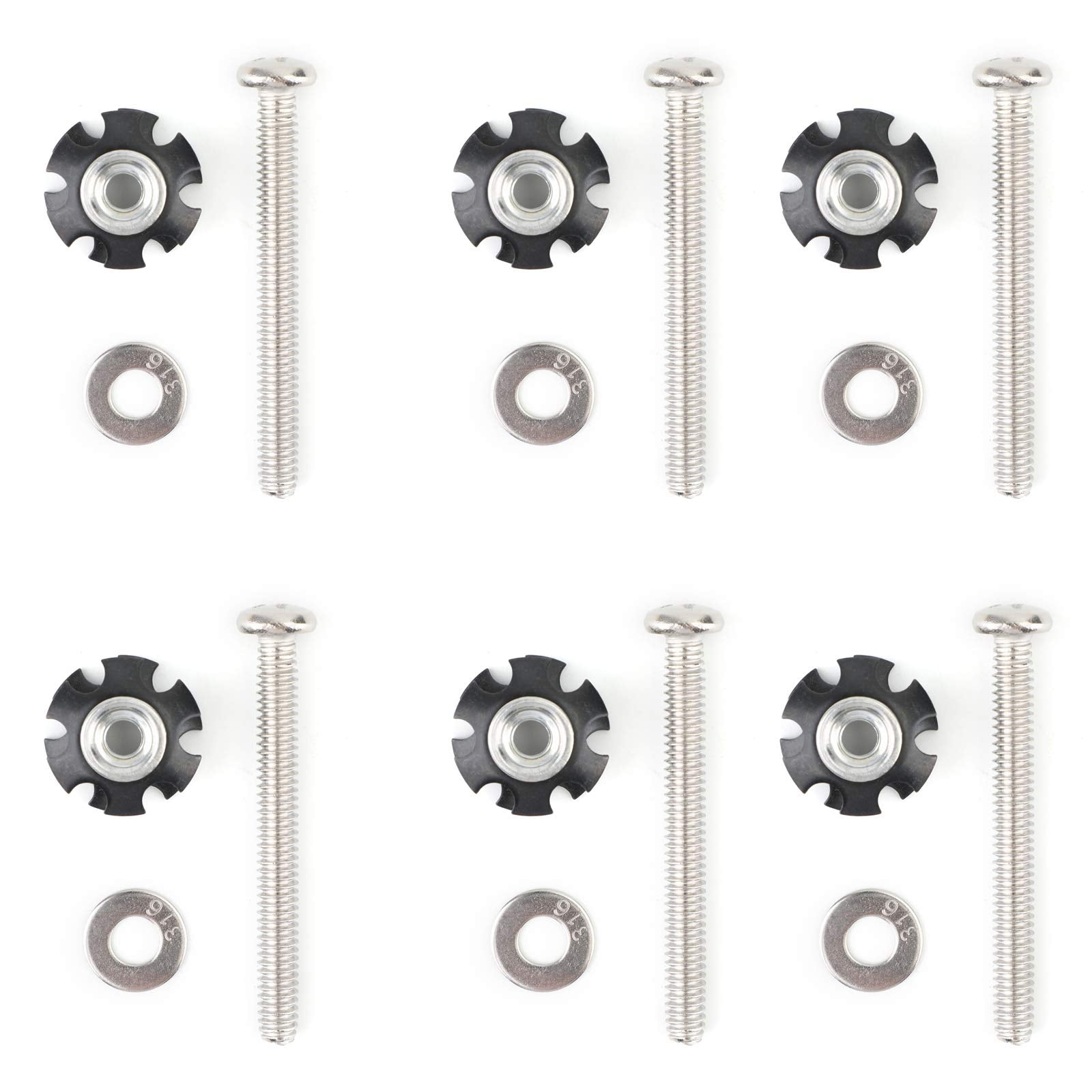 Frezon Set of 6 RV Ladder Repair KIT Nuts Stainless Bunk Motorhome Parts Camper Trailer Coach