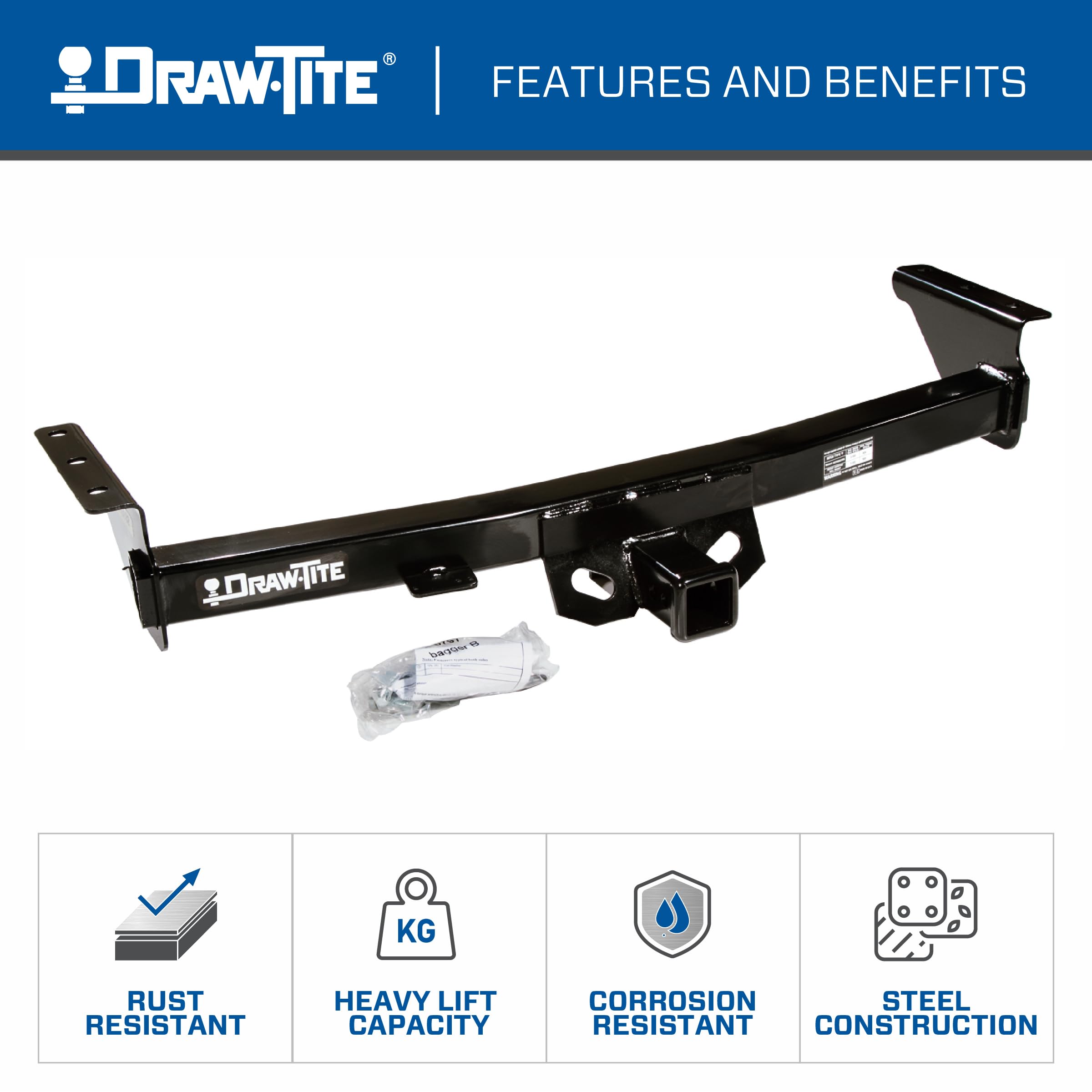 Draw-Tite 75282 Class 3 Trailer Hitch, 2 Inch Square Receiver, Compatible With 2005-2023 Nissan Frontier, 2009-2012 Suzuki Equat