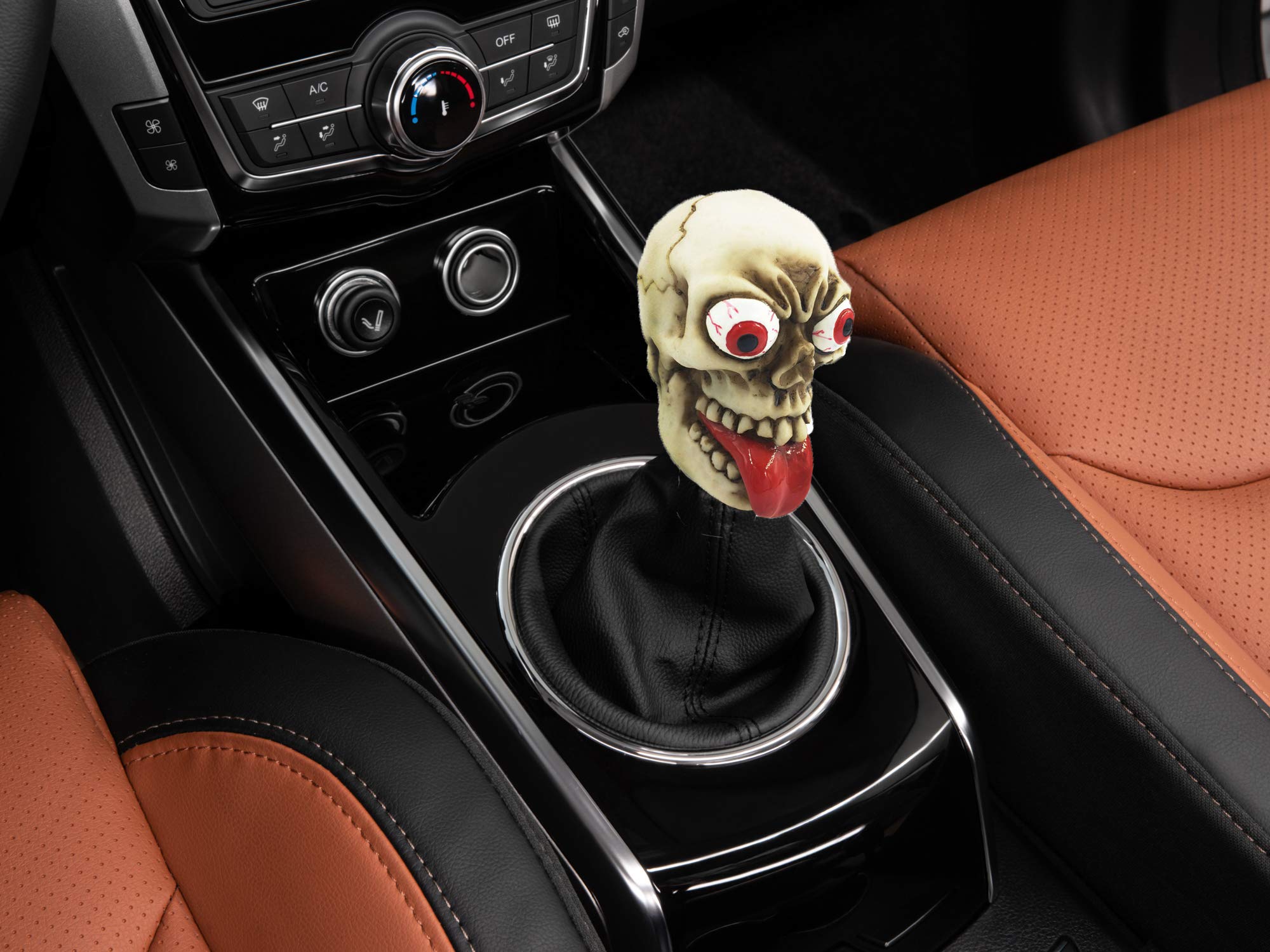 Abfer Skull Shifter Knob Unique Gear Shift Knobs Car Shifting Lever Handle Head Replacement For Most Vehicle Cars Truck Suv
