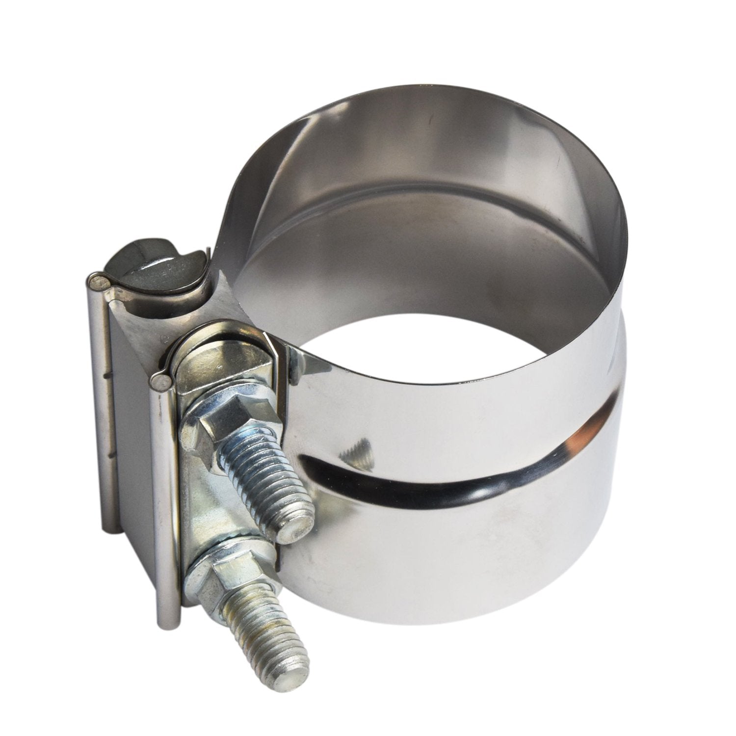 Roadformer 2.5 Inch Exhaust Clamp - Lap Joint Exhaust Band Clamps Preformed Stainless Steel