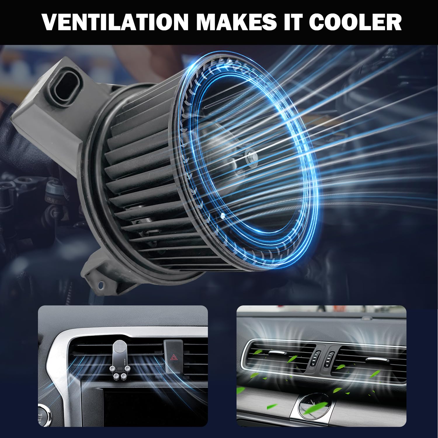 Aspligo 700185 Ac Heater Blower Motor Fan Assembly Fit For Ford Mustang 2005-2009 4R3Z19805Aa, 4R3Z19834Ba, 5R3Z19805A, Fo312612