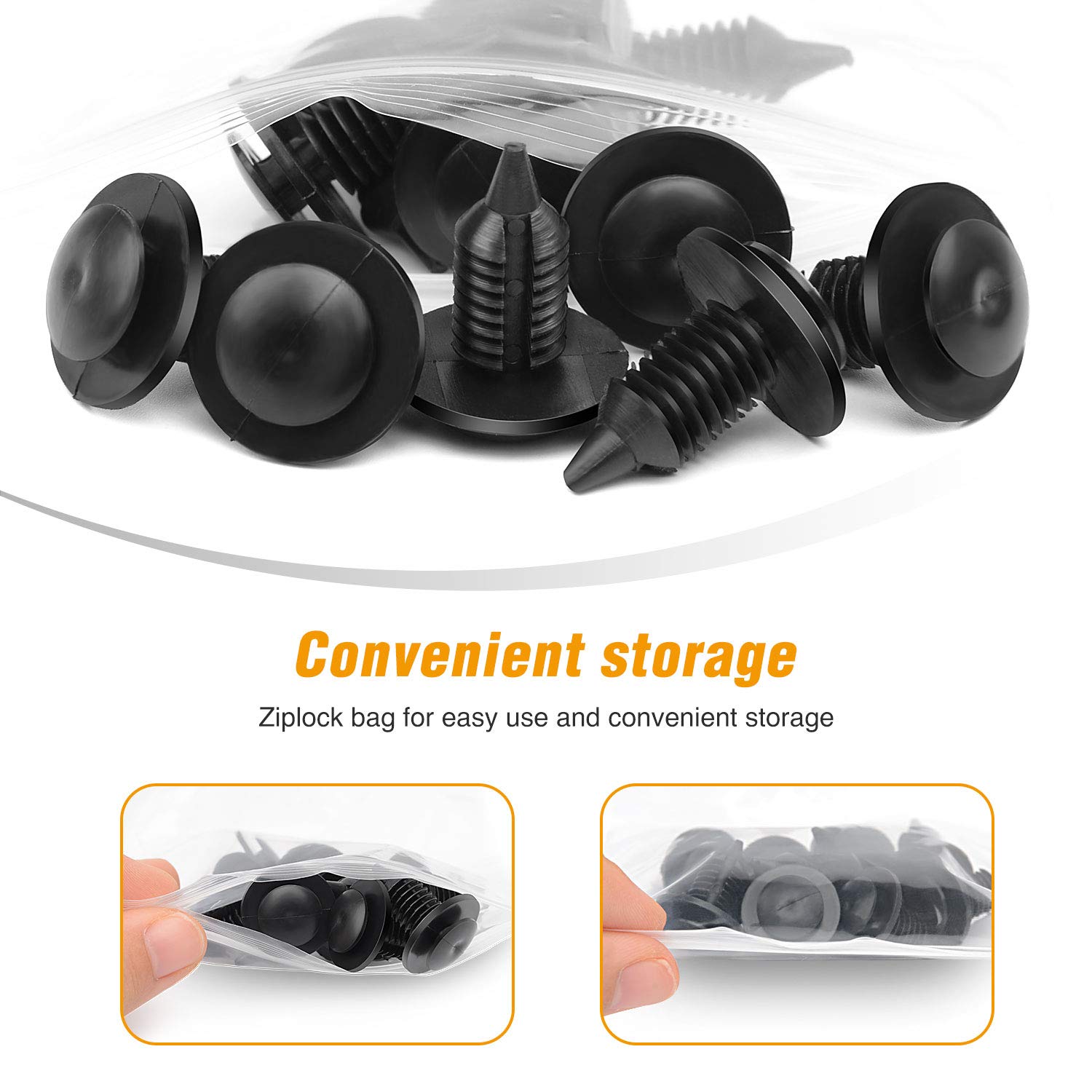 Gooacc Oem # N805155-S Interior Door Panel Clip Nylon Automotive Clips Rivet Retainer Fender Bumper Fasteners Clips For Ford And