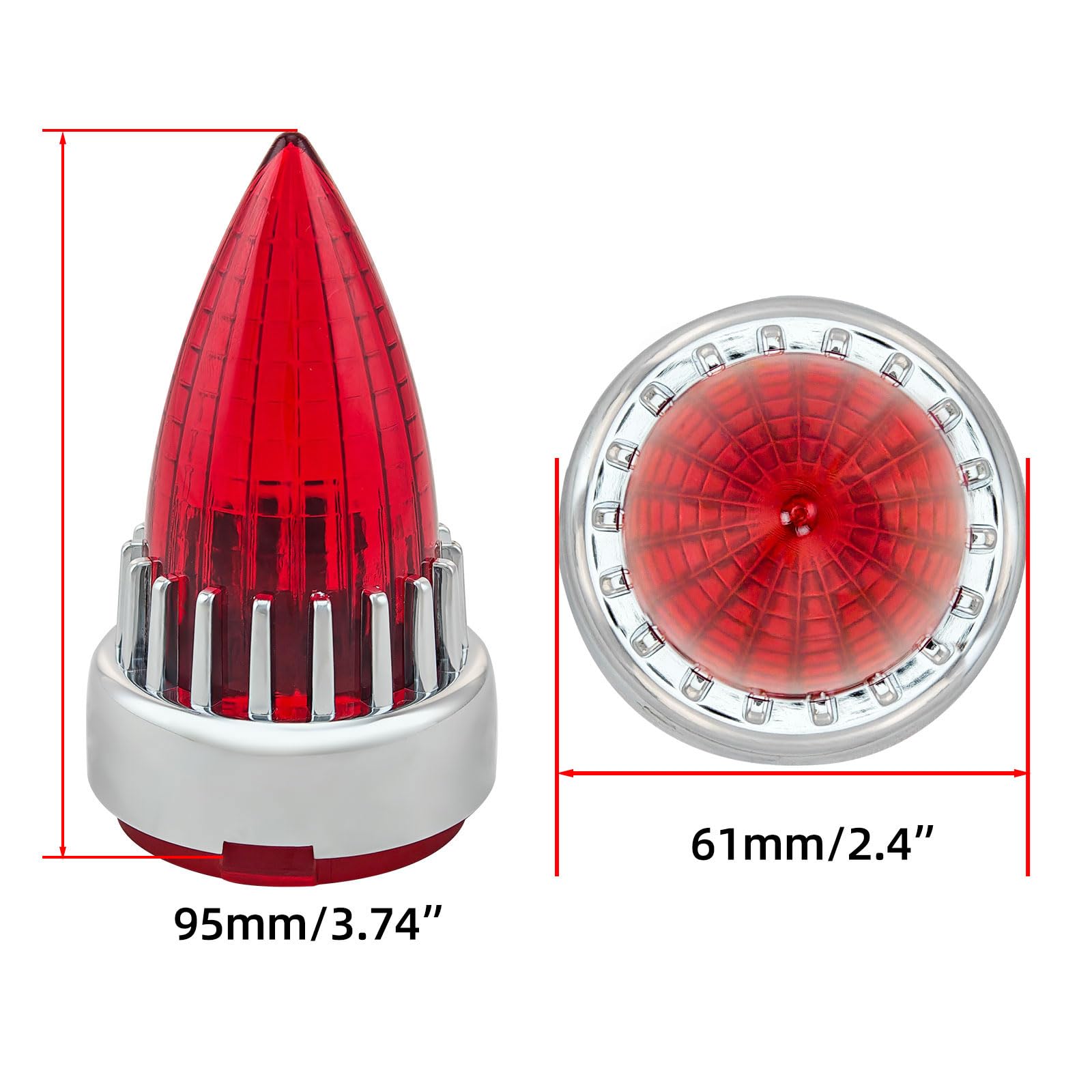 Fatecim 2X 2 Inch Bullet Turn Signal Light Supersonic Replacement Red Lens Cover For Softail Street Road Glide Fatboy Sportster