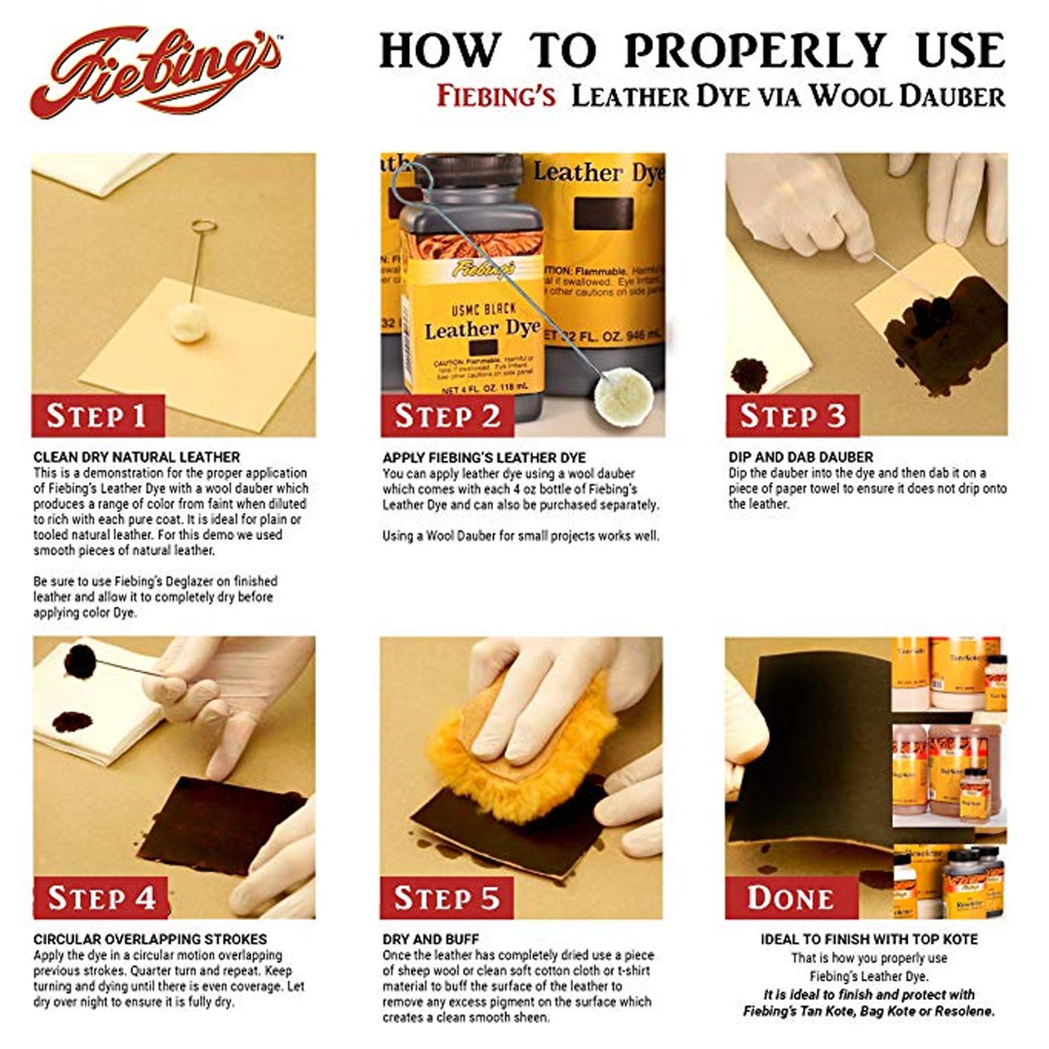 Fiebing'S Fildye10P032Z Leather Dye - Navy Blue, 32 Oz