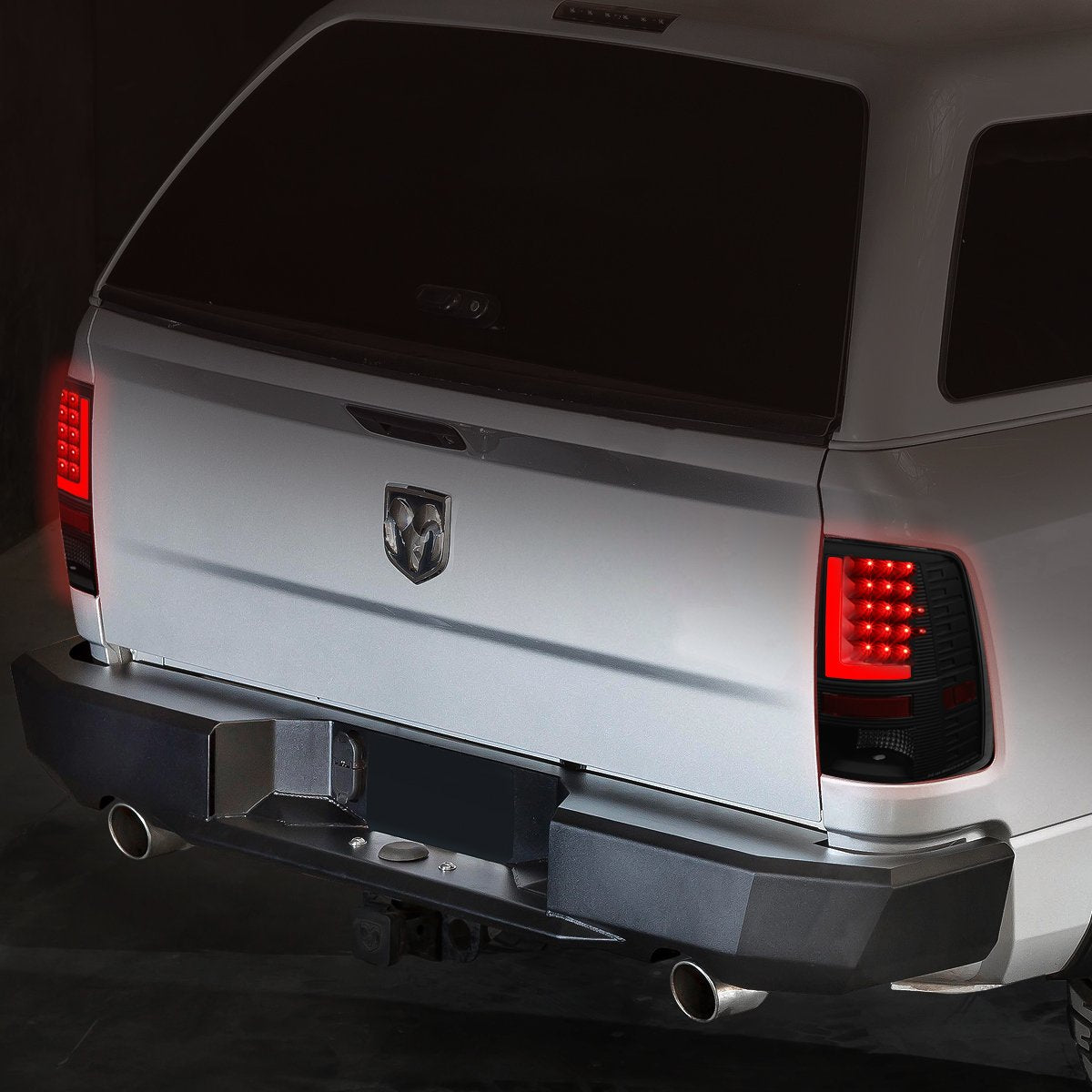 DNA MOTORING TL-DRAM09-LED-3D-BK-SM LED 3D Tail Light Assembly Driver & Passenger Side [Compatible with 09-17 Dodge Ram 1500 2500 3500]